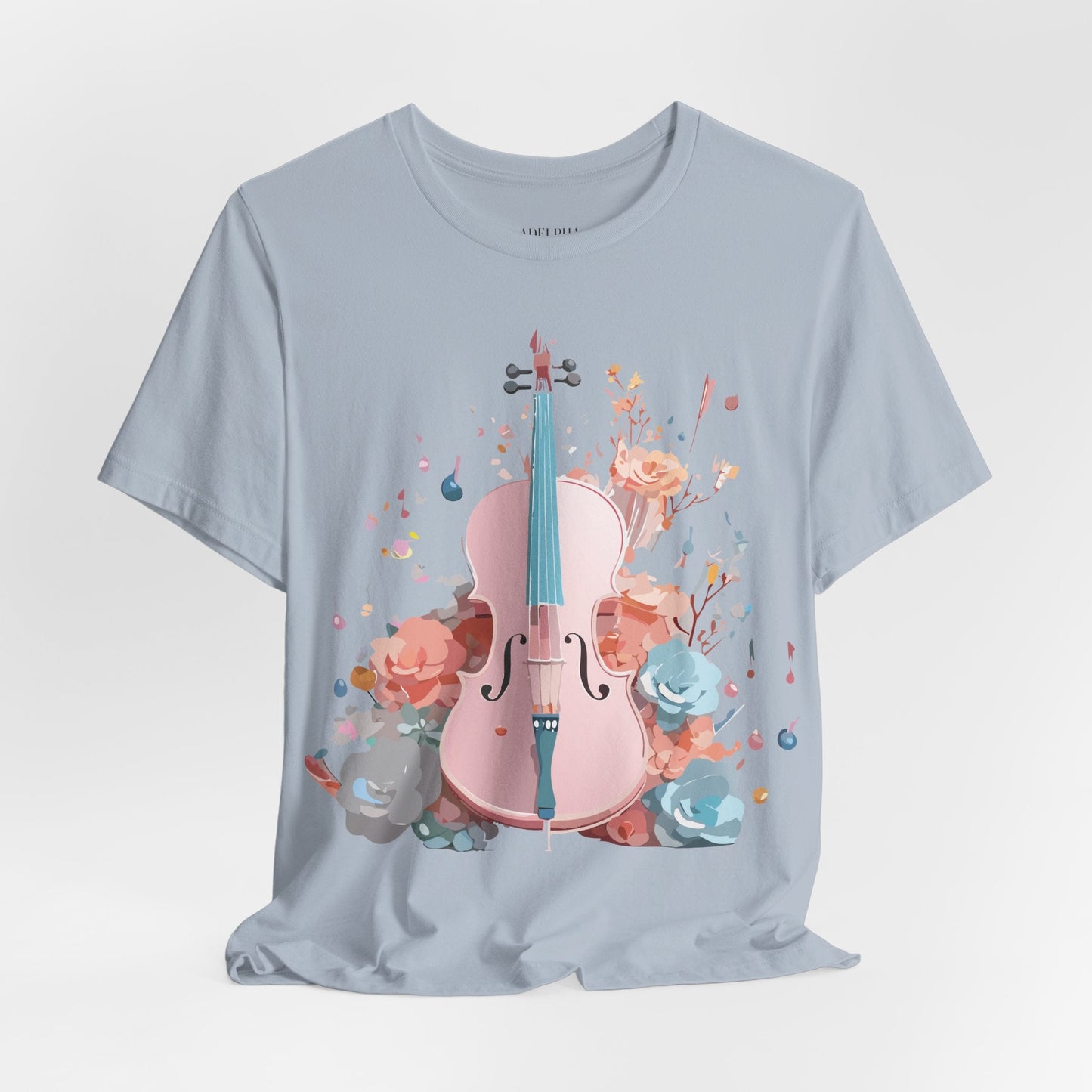 Music Graphic Unisex 100 Cotton Vintage Art with Musical Elements Tee 12