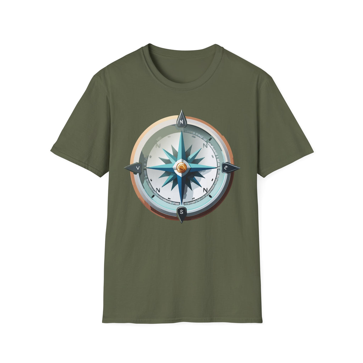 Vintage Compass Tee | Nautical Compass T-Shirt, Adventure Travel Graphic Design Unisex 100 Cotton Gildan T-Shirt