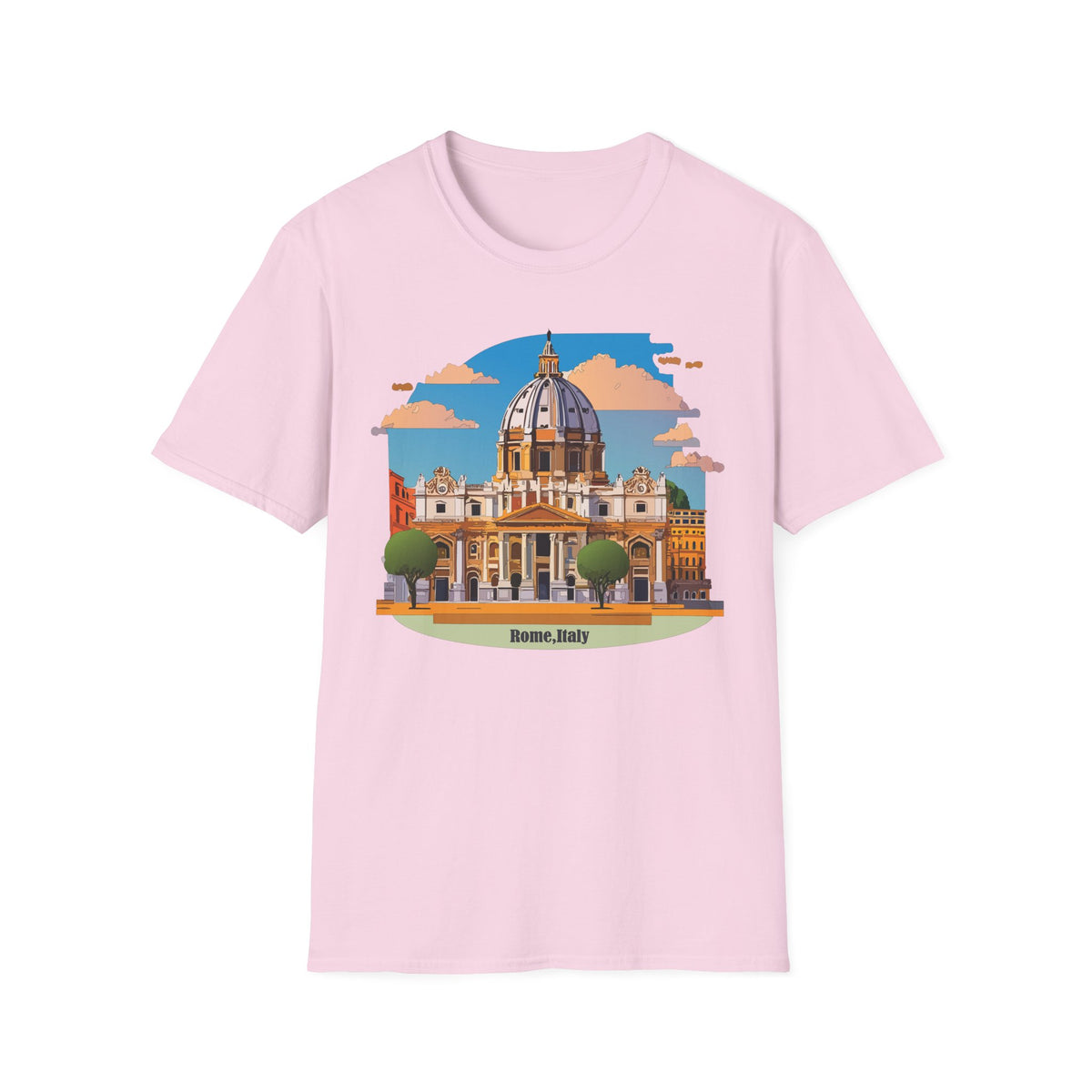 St. Peter's Basilica Illustration T-Shirt | Rome Landmark Tee
