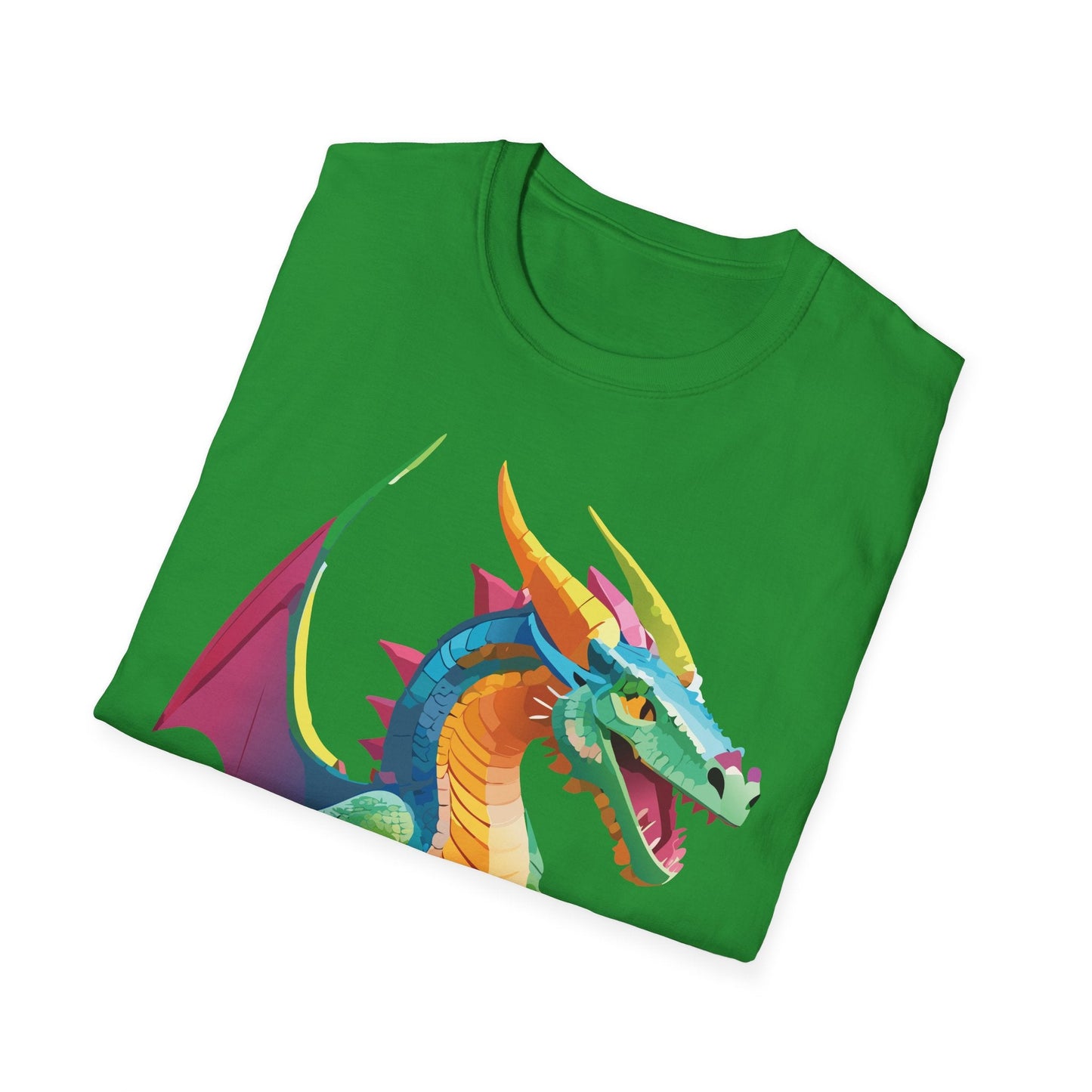 Unisex Dragon Graphic Tee Softstyle Short Sleeve T Shirt Made From Ring Spun Cotton