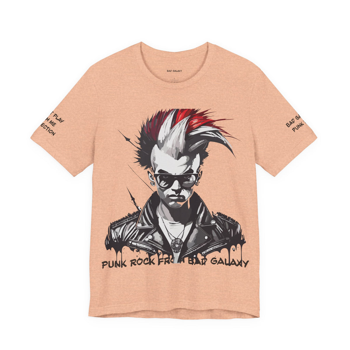 Punk Rock Graphic Unisex Cotton Bella+Canvas Tee with Art Design b25