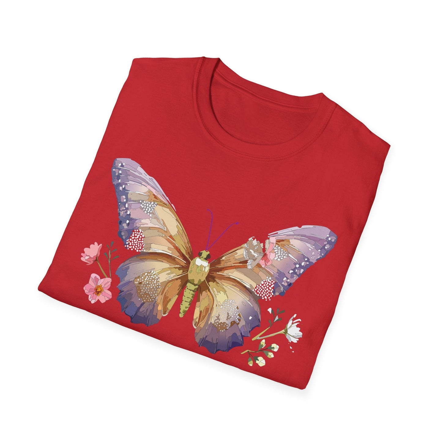 Monarch Butterfly Shirt Unisex Short Sleeve Tee Gildan Softstyle 64000 100 Percent Ring Spun Cotton