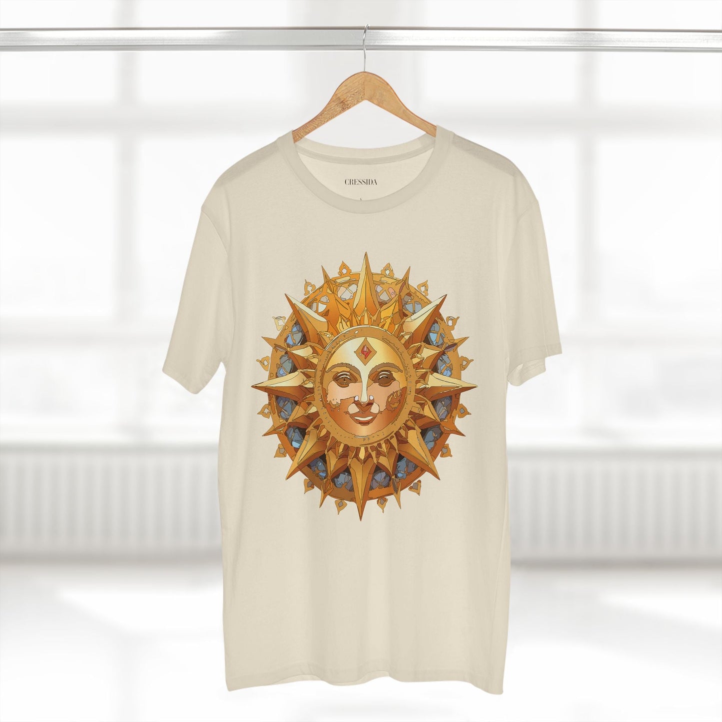 Gold Sun Graphic Unisex 100 Cotton T-Shirt with Golden Art Design 18
