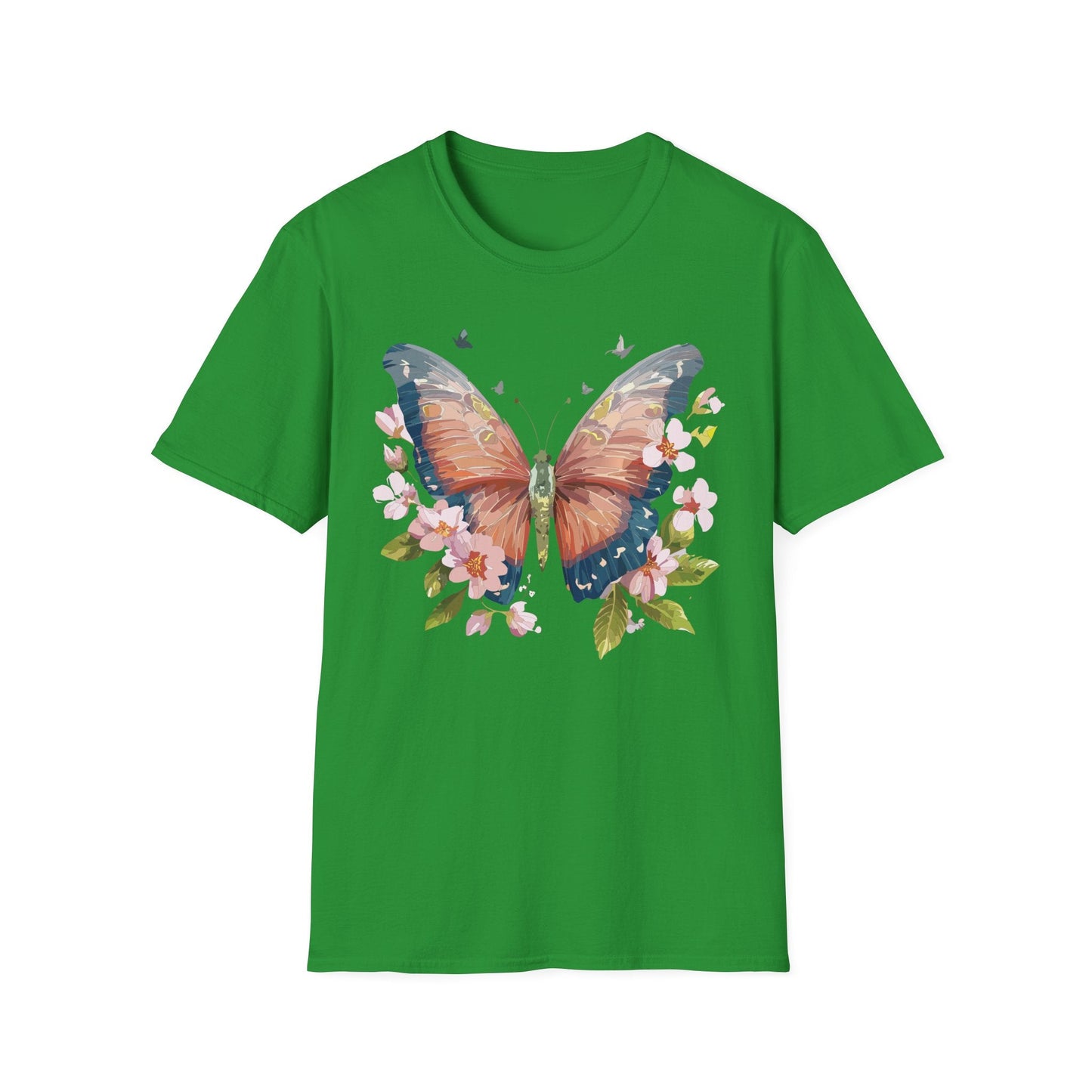 Unisex Monarch Butterfly T Shirt Softstyle 64000 Gildan Ring Spun Cotton Tee Lightweight Comfort