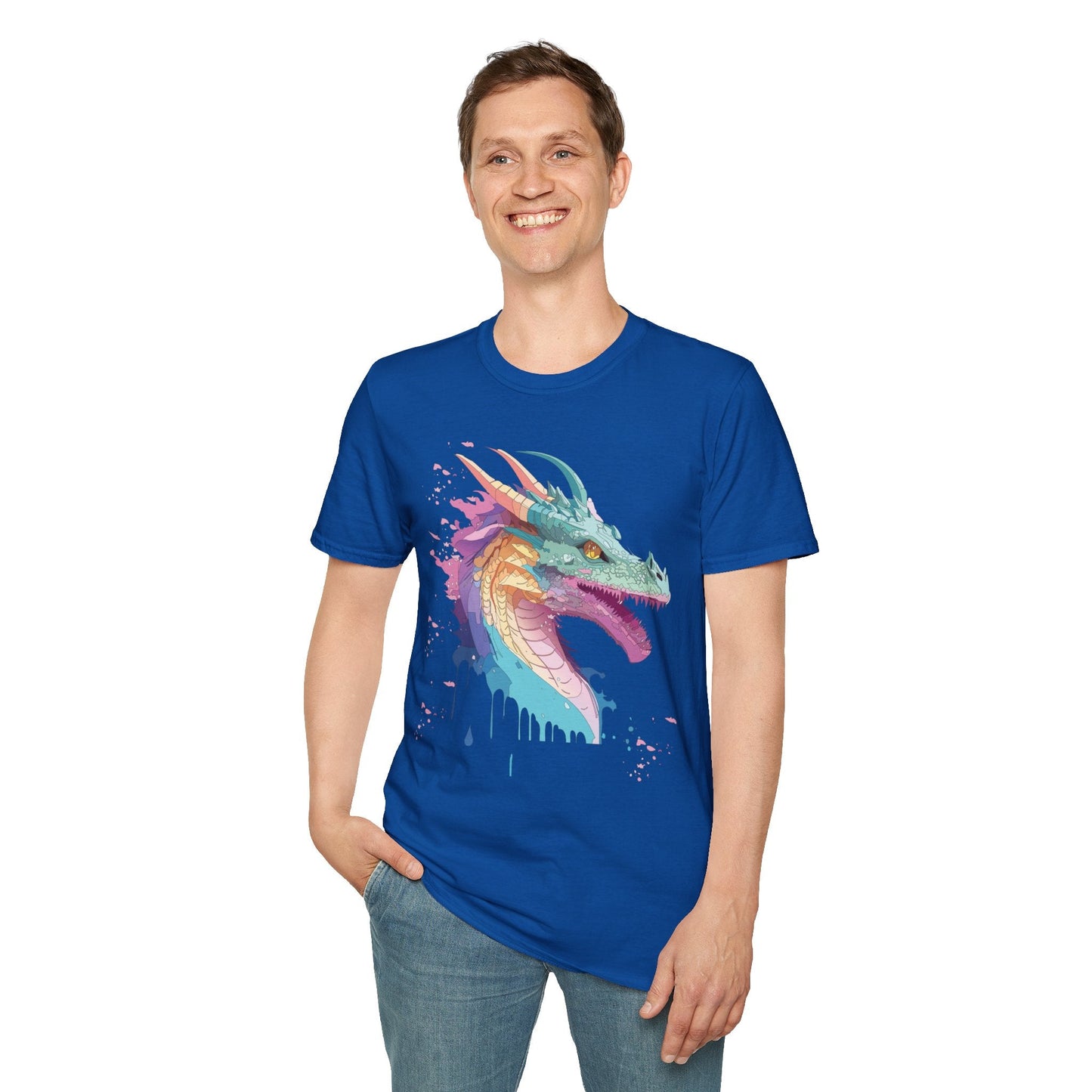 Dragon Graphic T Shirt Unisex Animal Shirt Cotton Softstyle Tee For Everyday Comfort