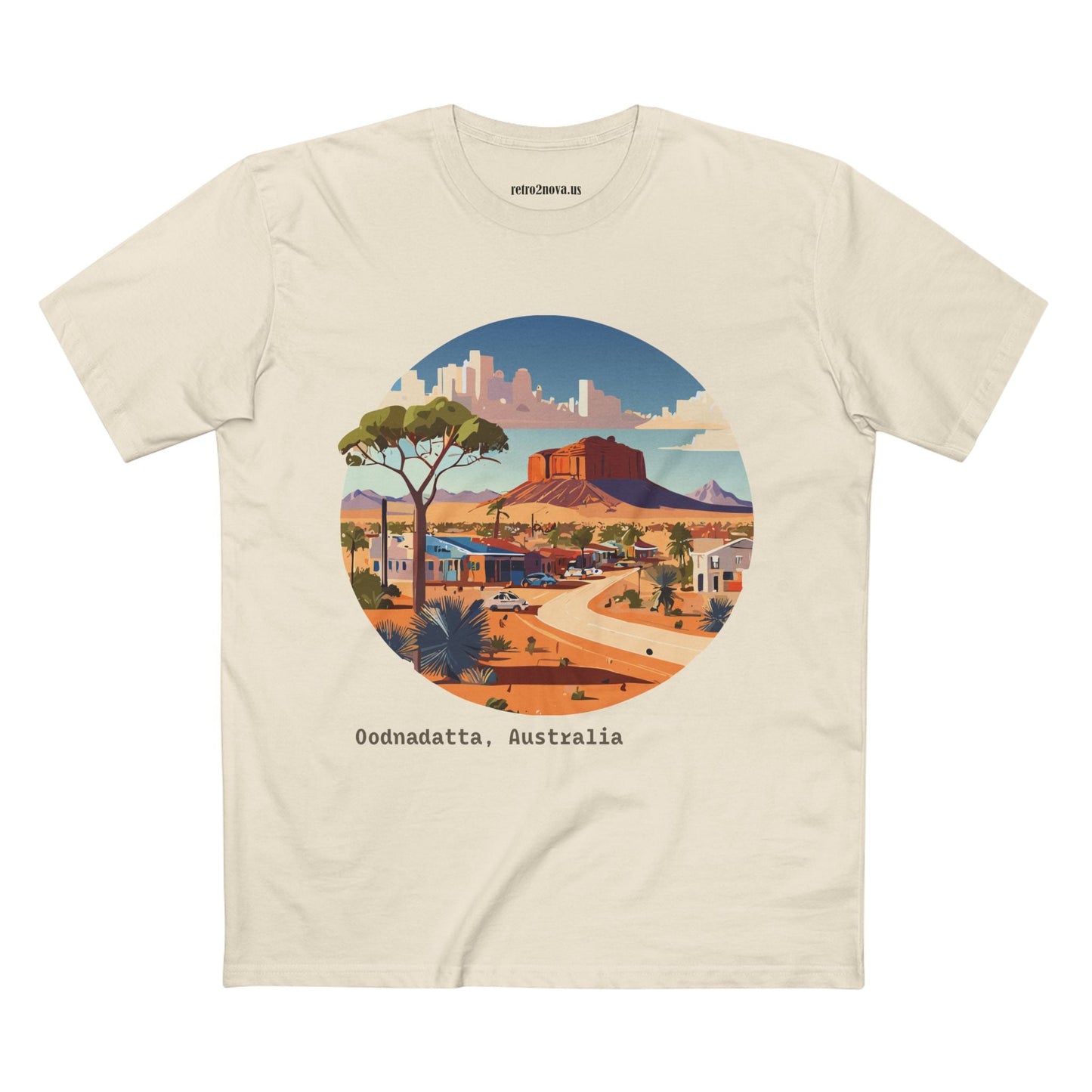 Travel Shirt Australia Original Art Design Unisex Premium Cotton Staple Tee By Retro2Nova