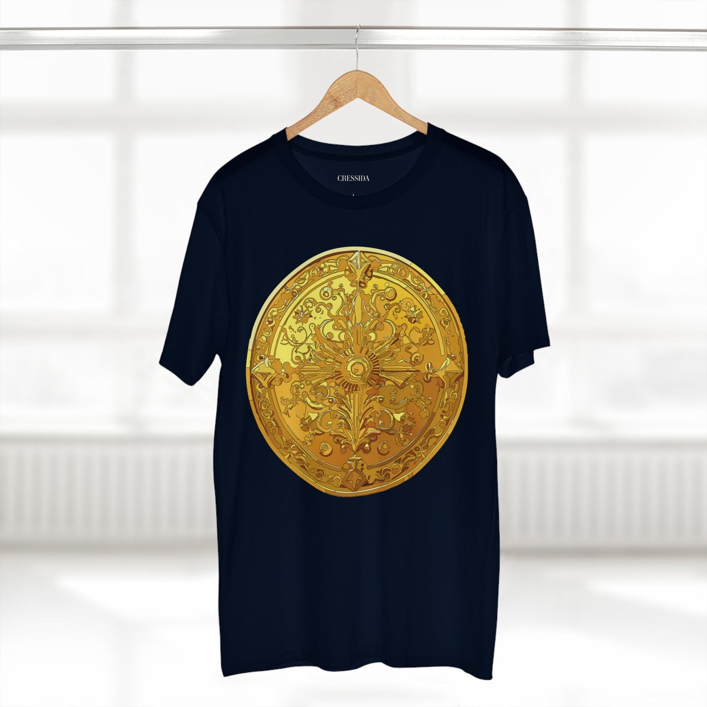 Antique Gold Coin Graphic Design T-Shirt Unisex 100 Cotton With Golden Print Artwork Tee 24