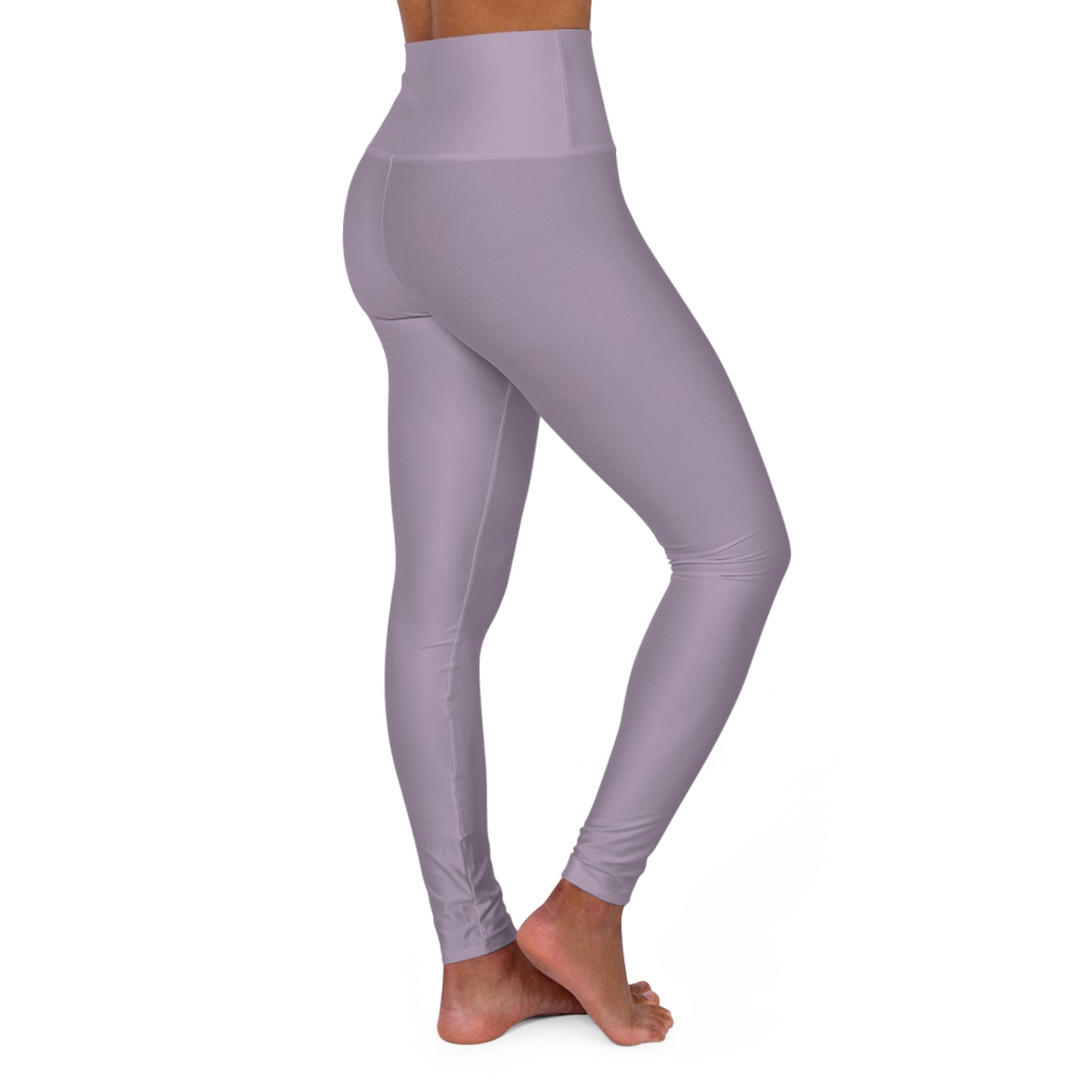 Dusty Rose Fog Color High-Waist Yoga Leggings Women's Seamless Poly-Span Stretchy Pants XS-2XL
