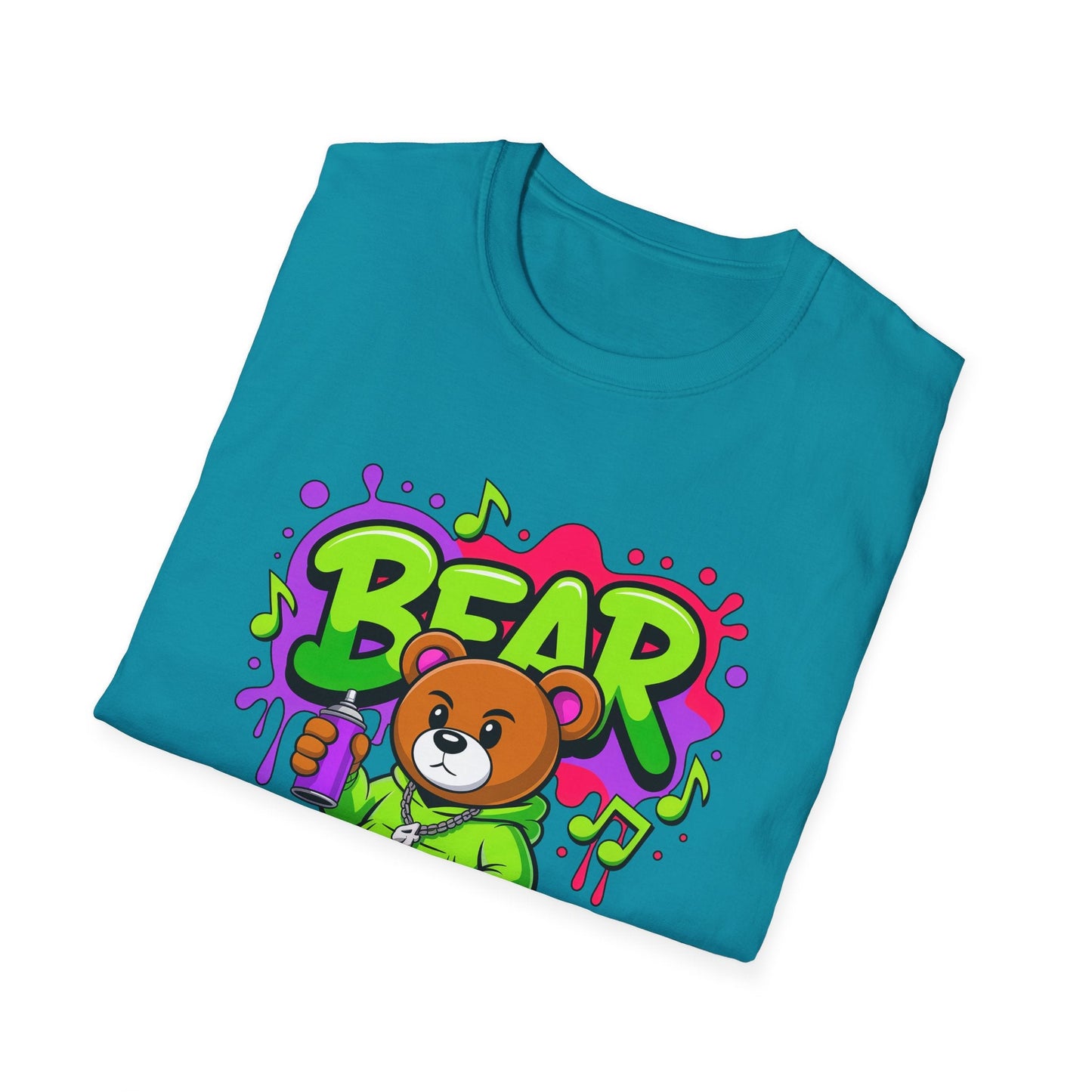 Cartoon T Shirt With Animation Funny Animals Tee Gildan Softstyle 64000 100 Percent Ring Spun Cotton