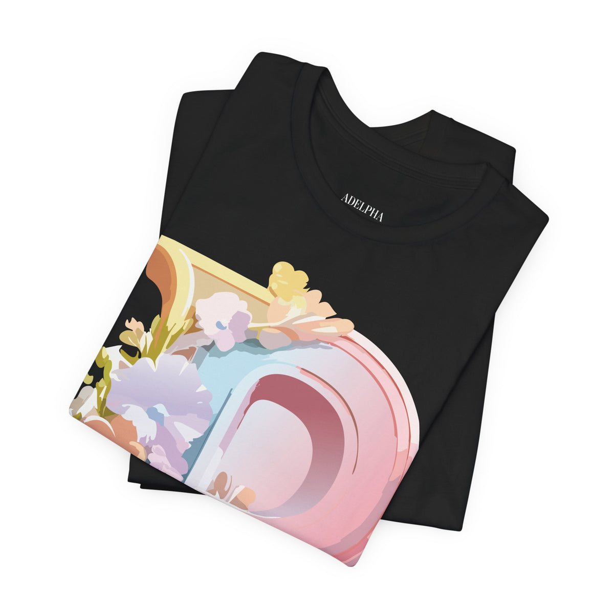 Letter P Graphic Unisex Cotton Bella+Canvas Tee with Art Letter Design