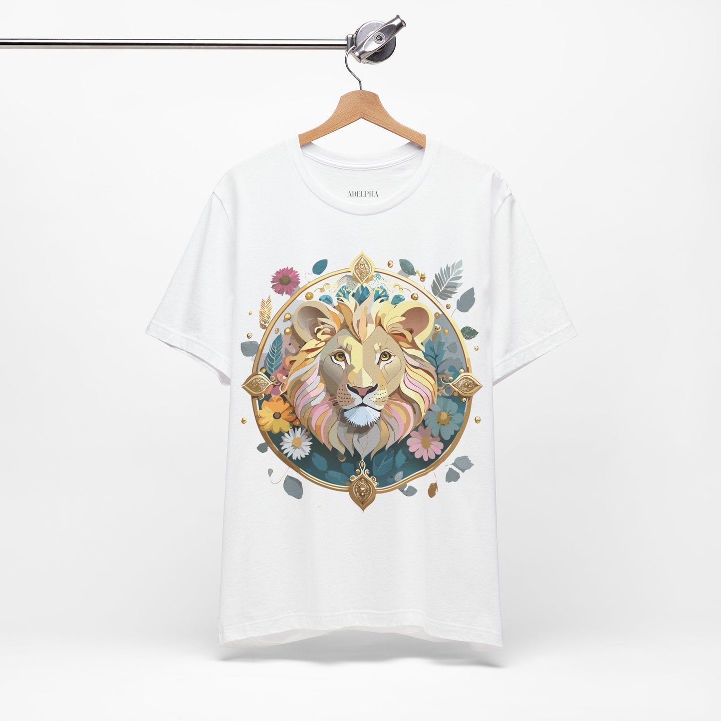 Medallion Graphic Unisex 100 Cotton Vintage Animal Medal Artwork Tee 64