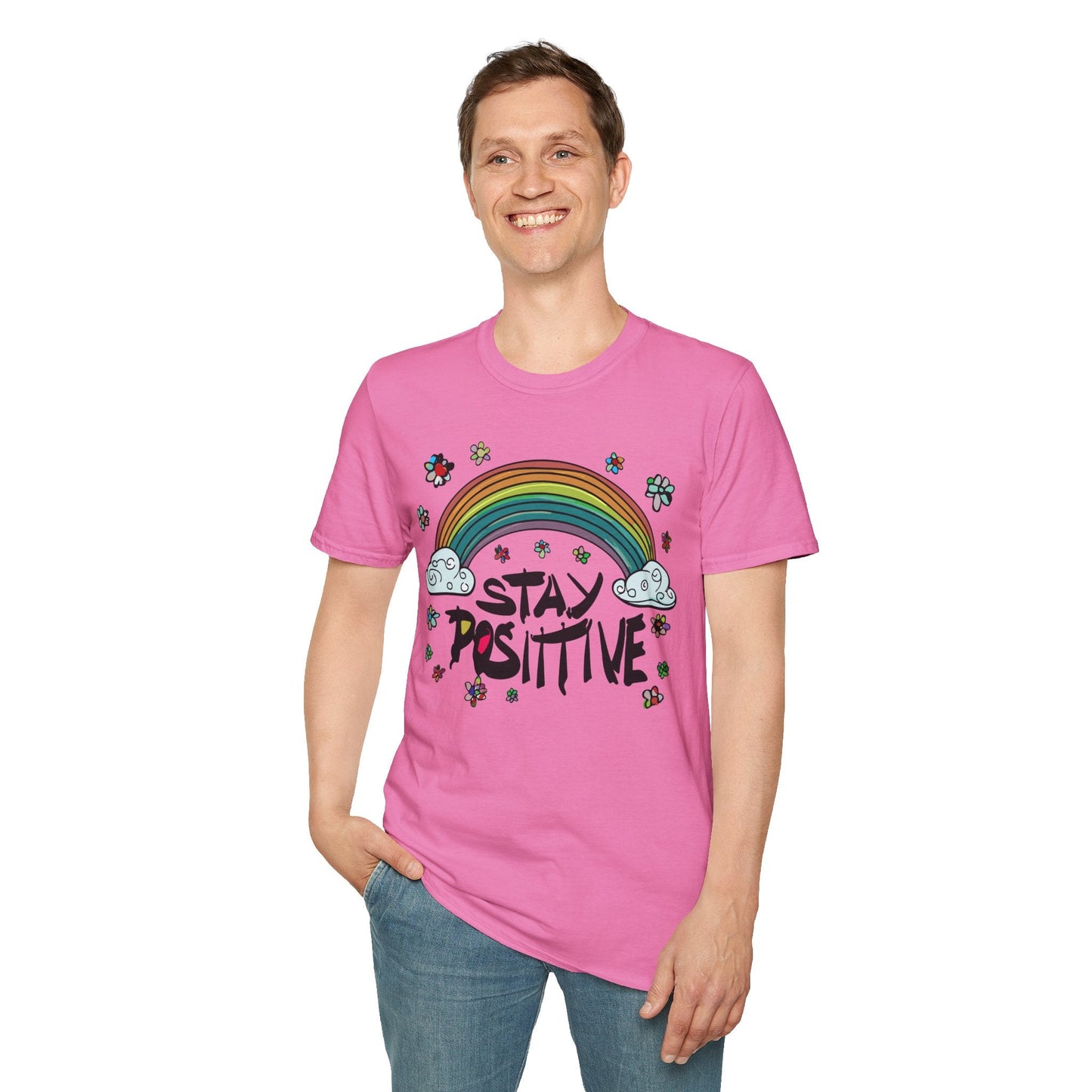Positive Slogan T Shirt Unisex Softstyle Tee With Positive Words And Good Quotes Gildan 64000