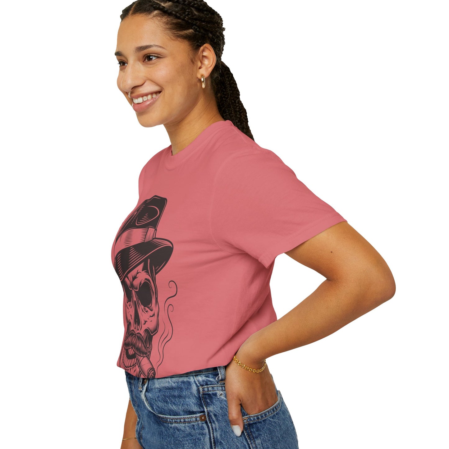 Unisex Cotton Tee Shirt with Skull