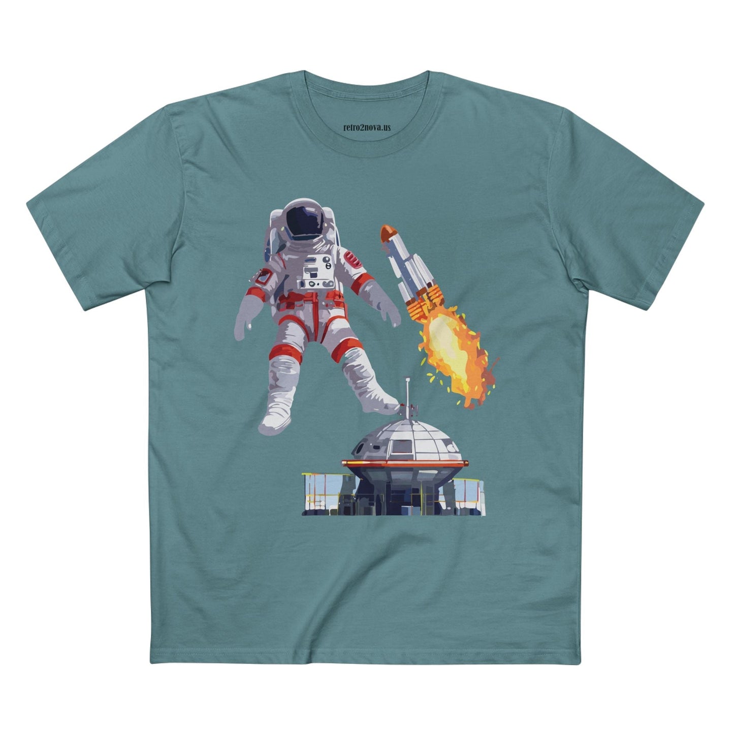 Cosmos Astronaut Shirt Unisex Premium Cotton Tee With Original Art Design Retro2Nova Collection