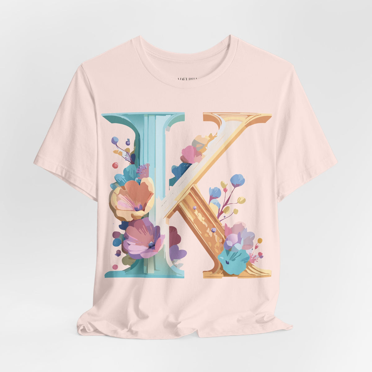 Letter K Graphic Unisex Cotton Bella+Canvas Tee with Art Letter Design