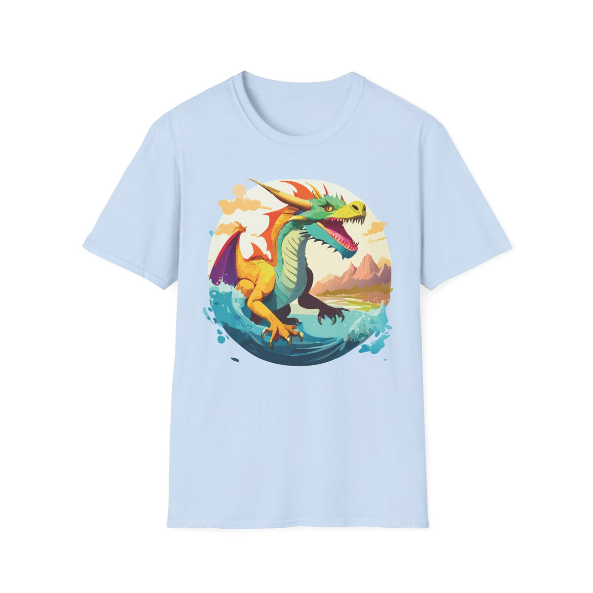 Dragon Graphic Tee Gildan Unisex 100 Cotton Tee Shirt with Animals m13