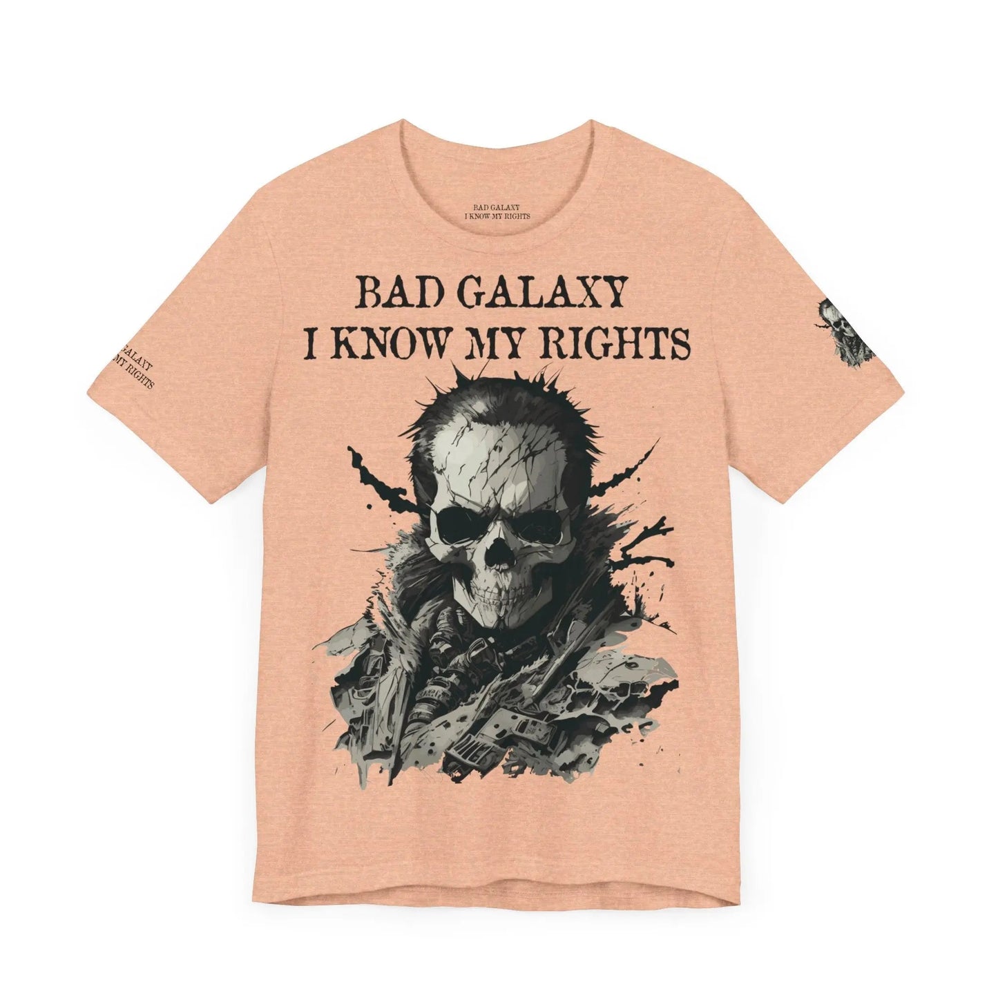 Skull T Shirt From Bad Galaxy Made To Order Cotton Tee With Eco Friendly Inks USA