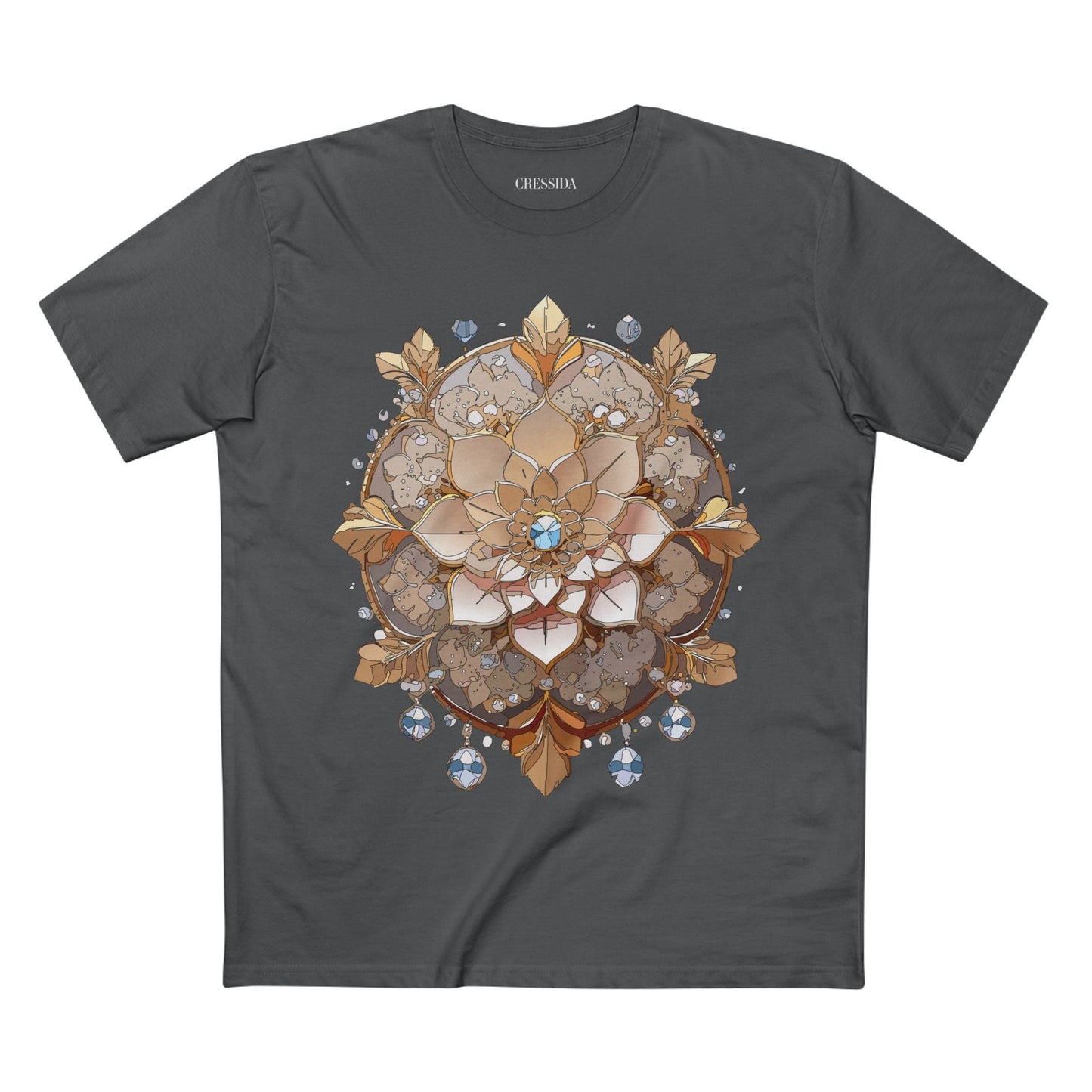 Floral Graphic T-Shirt Unisex 100 Cotton Art Design with Antique Flowers Tee 17