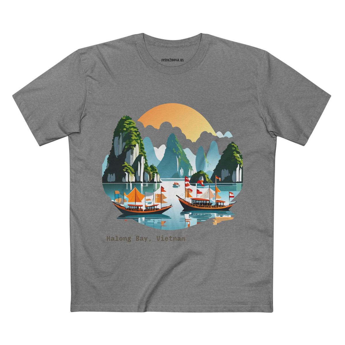 Halong Bay Vietnam landscape tee | Travel shirt, Southeast Asia souvenir