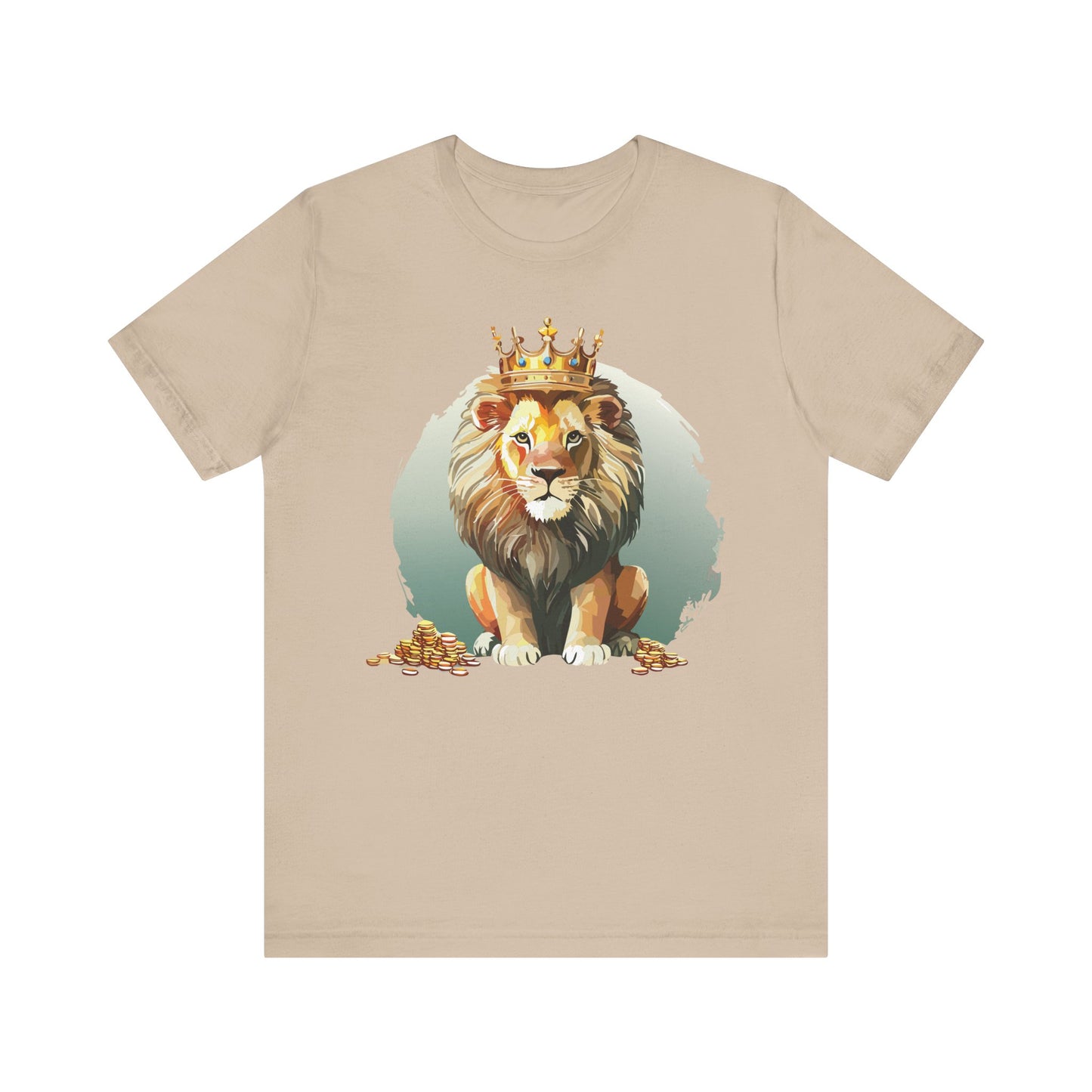 Regal Lion Short Sleeve Tee, Animal Shirt, Lion Tee, Unisex Top, Birthday Gift, Shirt with Animal design