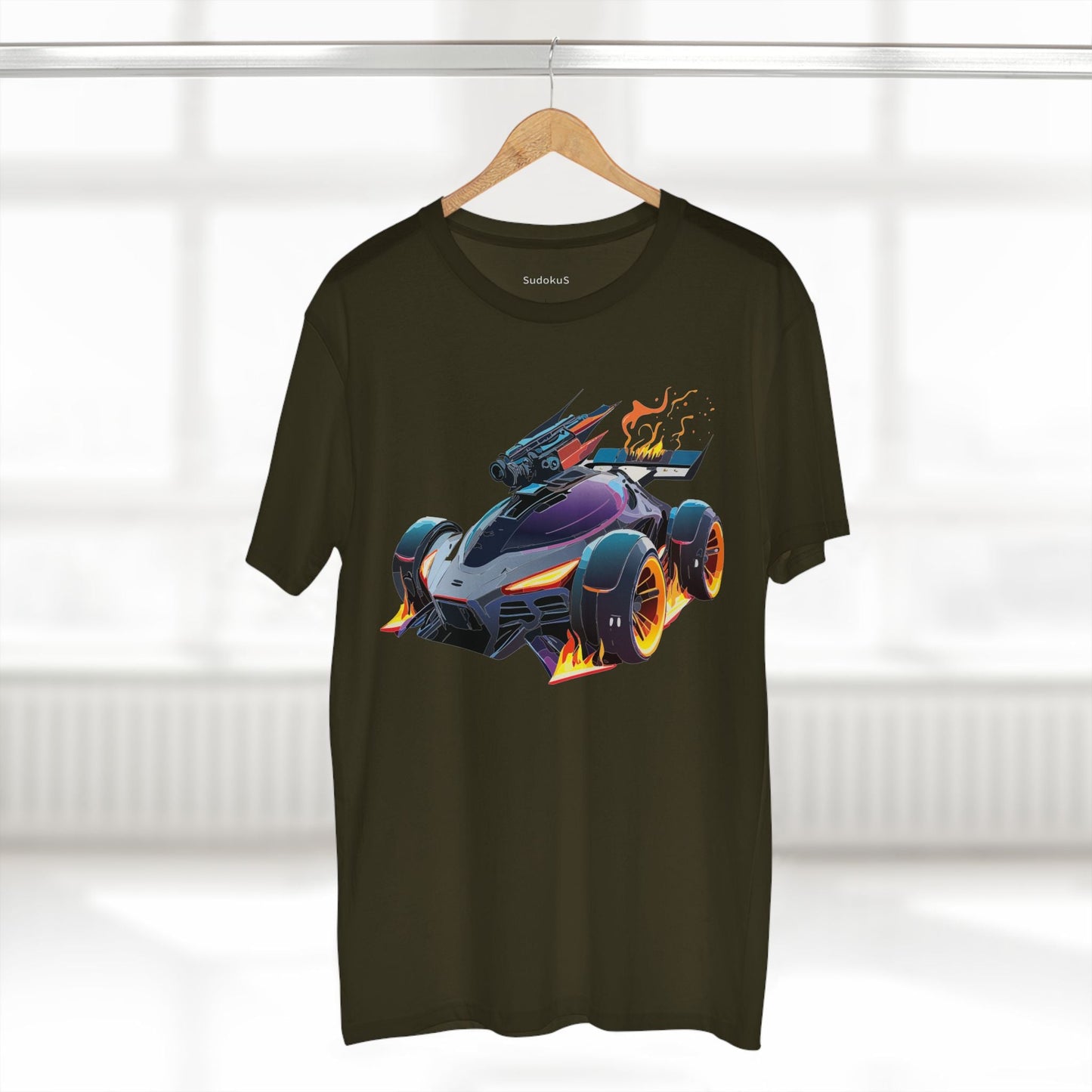 Car Graphic Unisex 100 Cotton Staple Tee 3