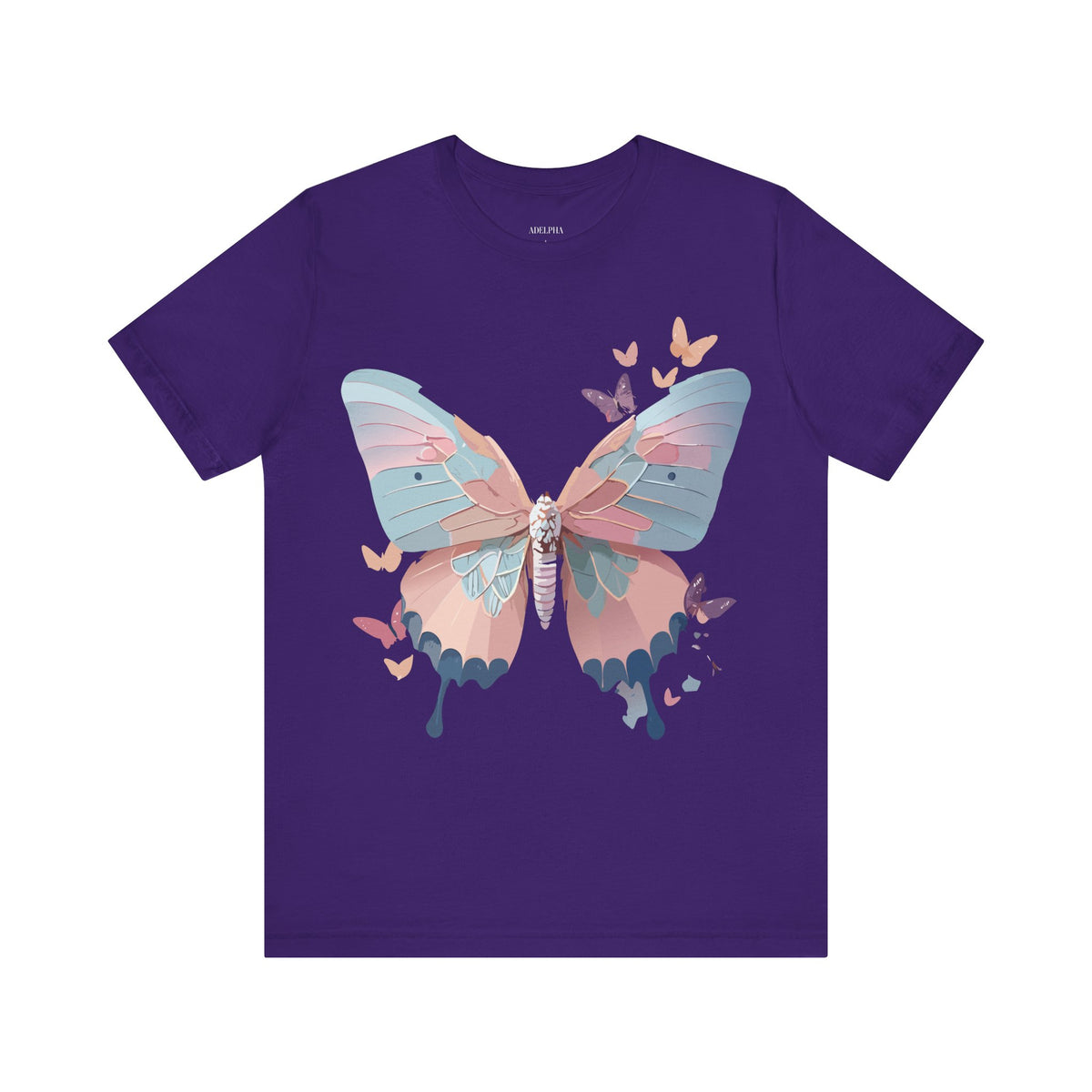 Butterfly Graphic Unisex Cotton Bella+Canvas Tee with Art Design n75