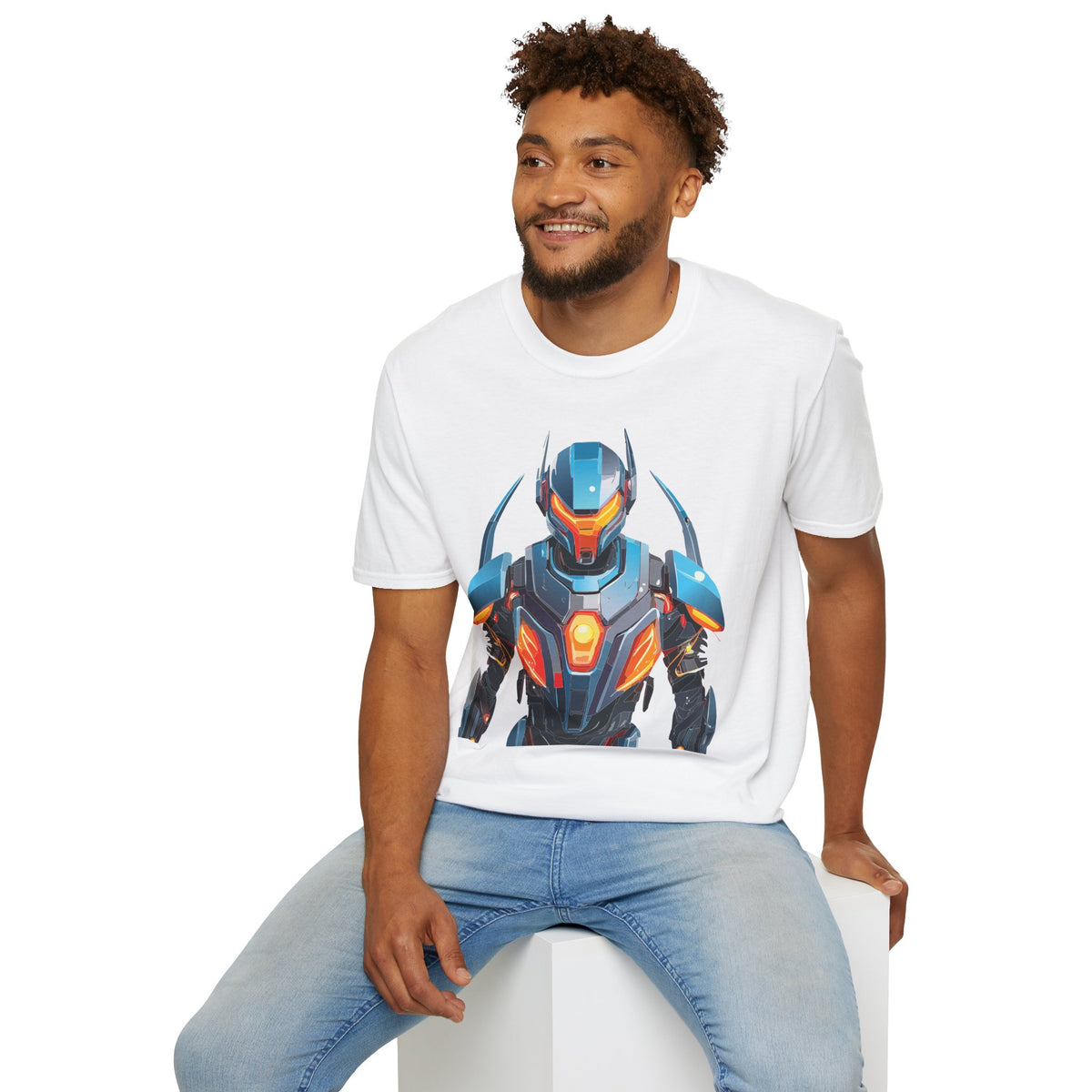 Cortoon Cyborg  Robot Terminator Graphic Tee Gildan Unisex 100 Cotton Tee Shirt h08