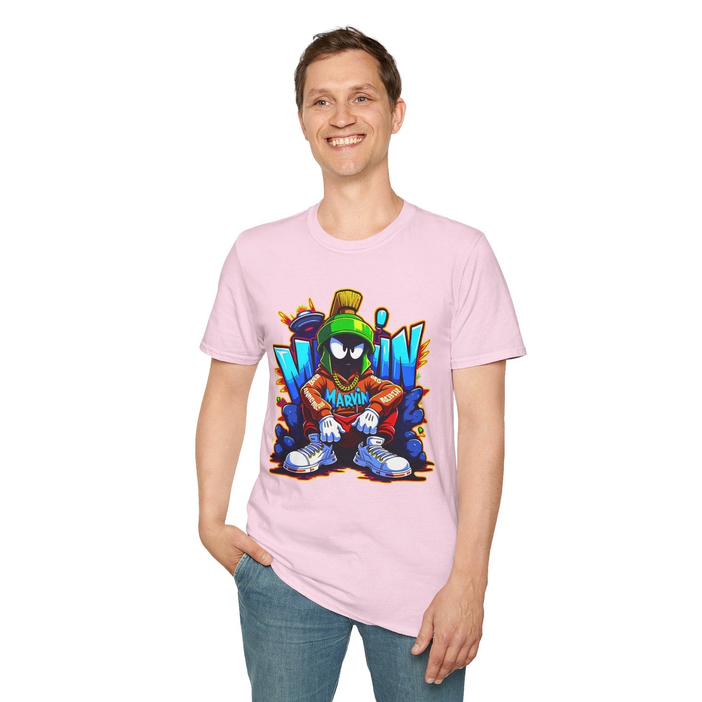 Unisex Cartoon T Shirt With Funny Animals Animation Graphic Gildan Softstyle 64000