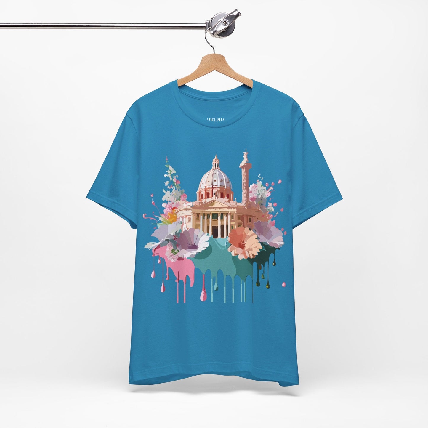 Tourist Shirt Rome Graphic Tee Unisex Jersey Short Sleeve Art Design By Adelpha Artwork
