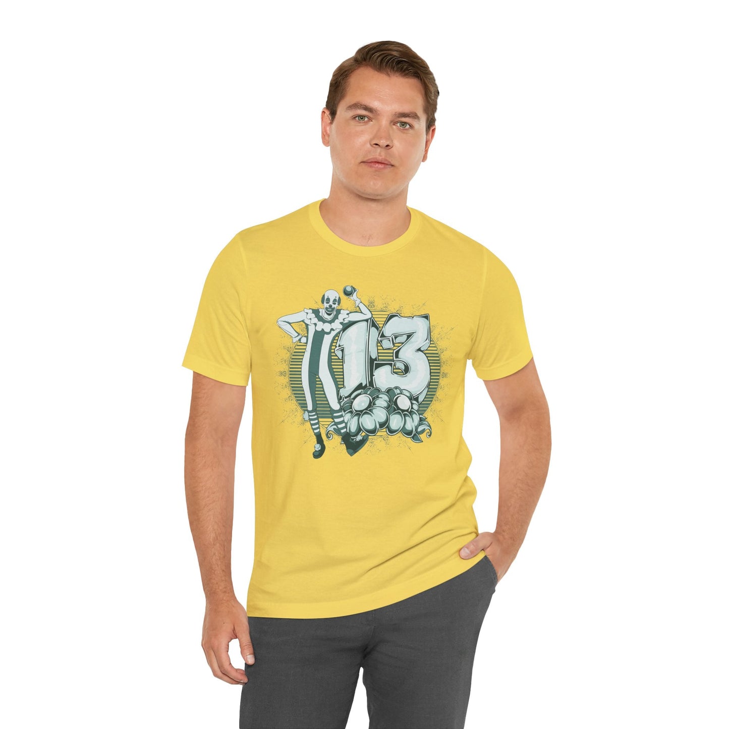 Vintage Clown Graphic Illustration Unisex Cotton T-Shirt Art-39