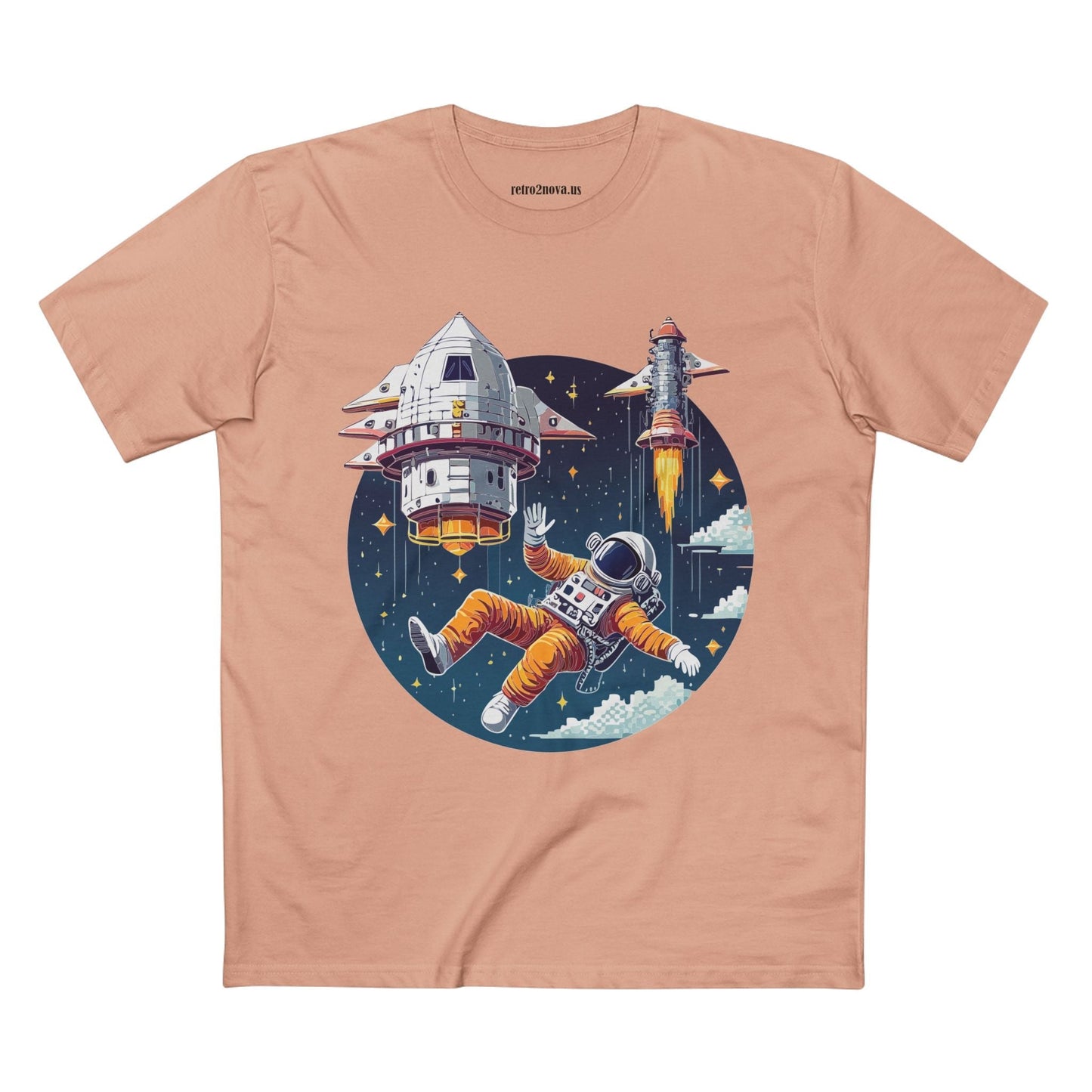 Cosmos Astronaut Shirt Unisex Premium Cotton Tee With Original Retro Art Design Collection