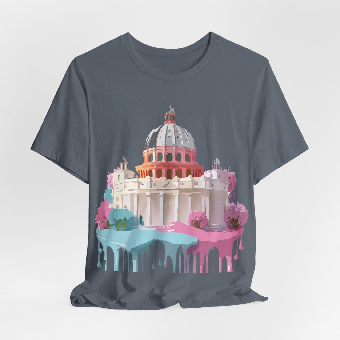 Unisex Graphic Tee With Rome Artwork By Adelpha Vintage Inspired Short Sleeve Shirt