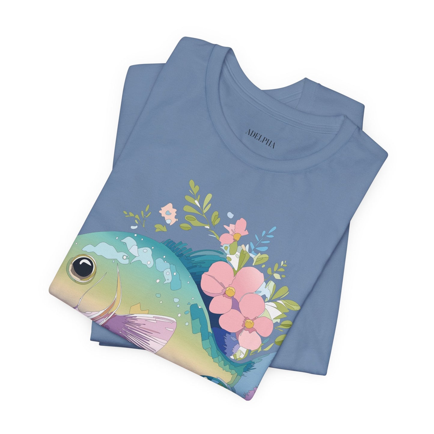 Fish Graphic Unisex 100 Cotton Vintage Artwork Tee 1