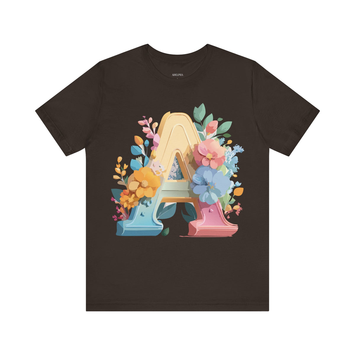 Letter A Graphic Unisex Cotton Bella+Canvas Tee with Art Letter Design
