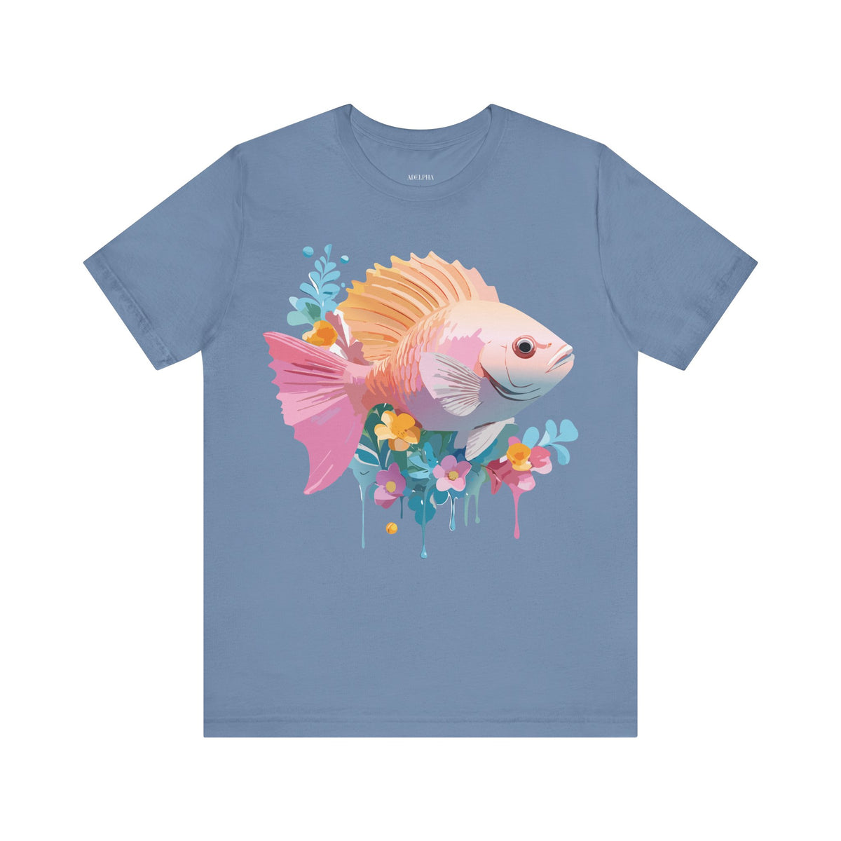 Fish Graphic Design Tee Bella+Canvas Unisex 100 Cotton Tee Shirt a101