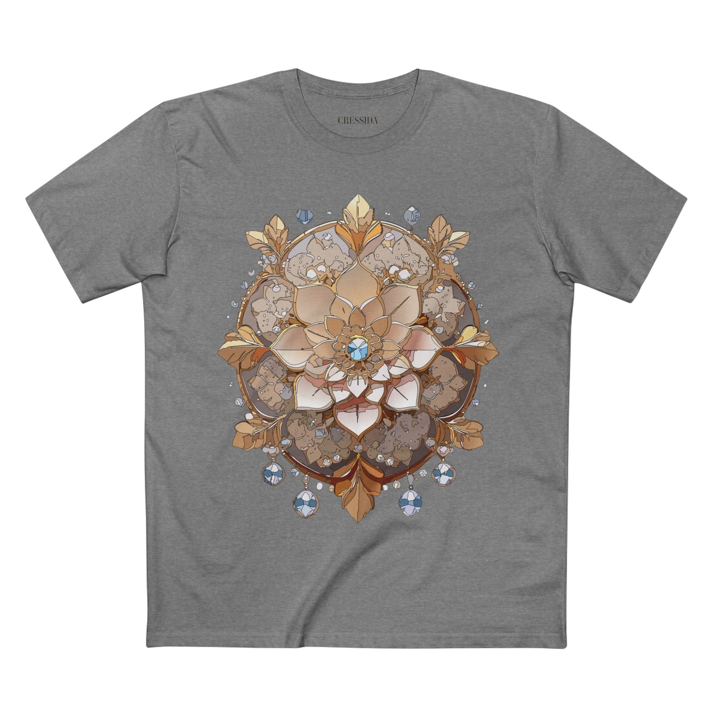 Floral Graphic T-Shirt Unisex 100 Cotton Art Design with Antique Flowers Tee 17