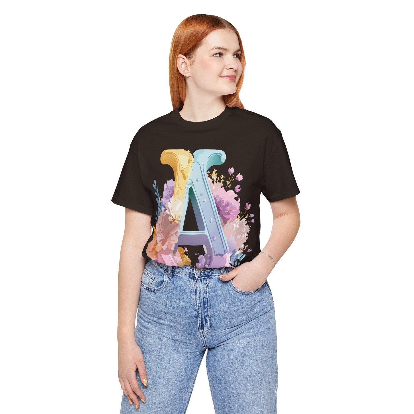 Letter A Shirt Unisex Graphic Tee With Vintage Inspired Adelpha Artwork For Everyday Wear