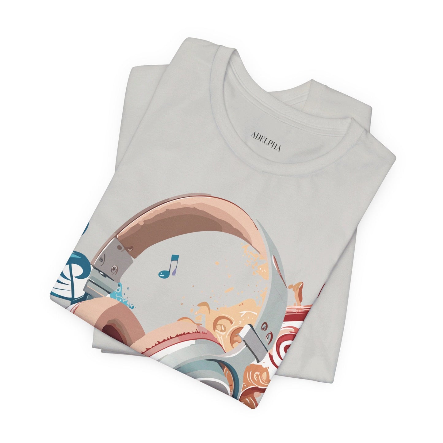 Music Graphic Unisex 100 Cotton Vintage Art with Musical Elements Tee 97