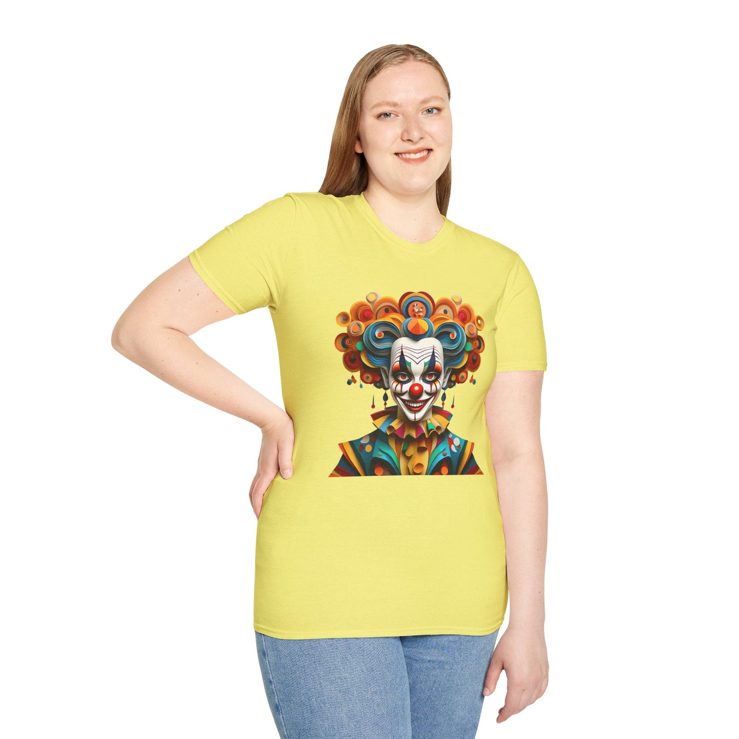 Unisex Clown T Shirt Funny Man Circus Shirt Softstyle Gildan 64000 Short Sleeve Tee