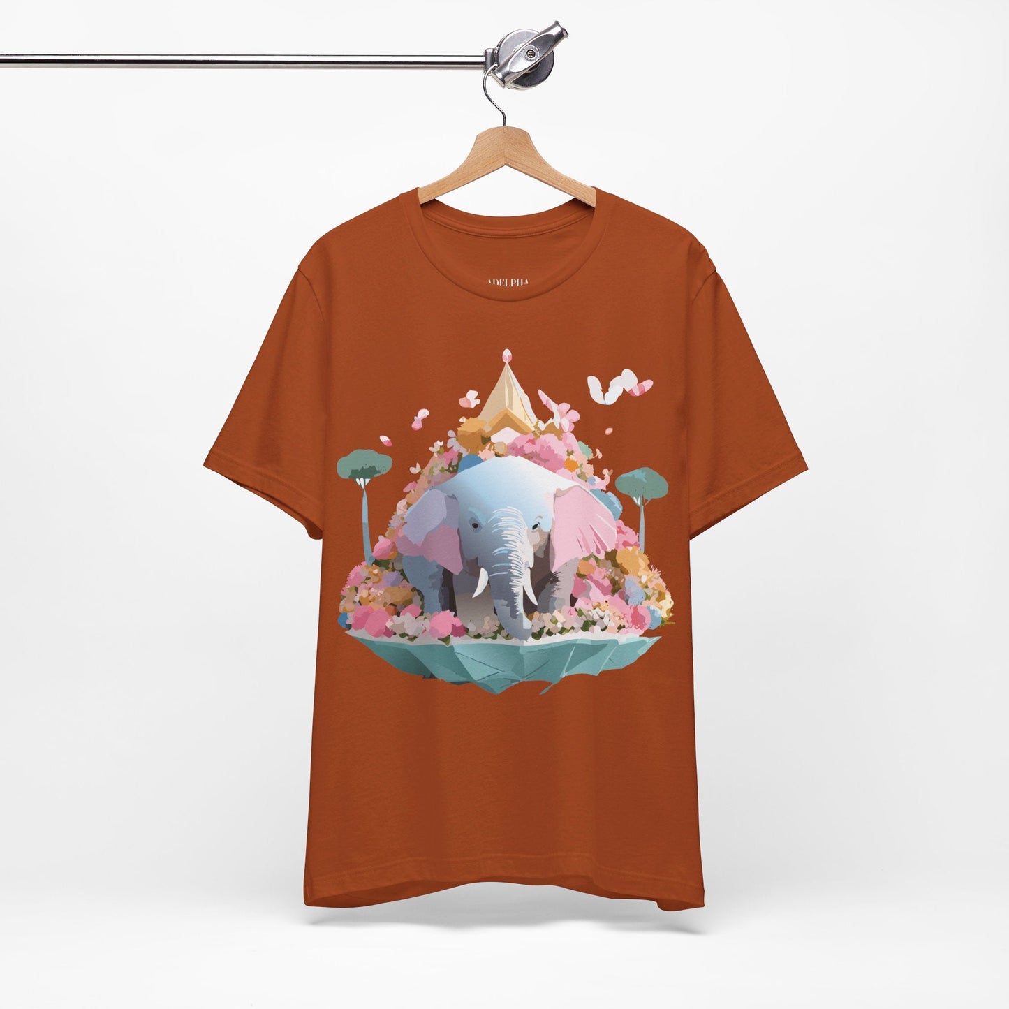 Elephant Graphic Tee Adelpha Unisex Short Sleeve Vintage Inspired Art Design Premium