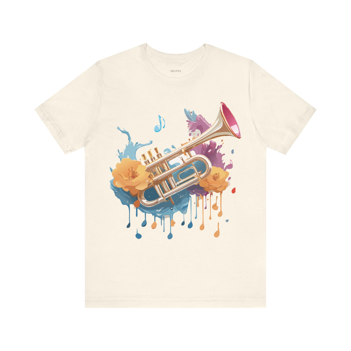 Music Graphic Unisex Cotton Bella+Canvas Tee with Art Design m153