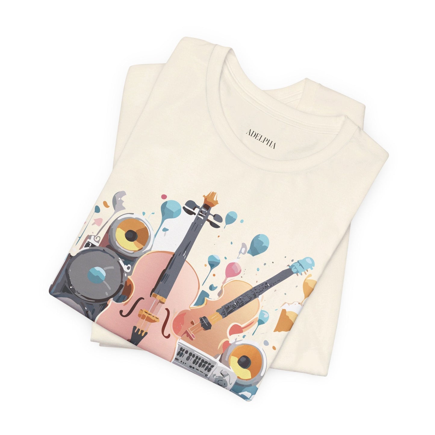 Adelpha Vintage Inspired Music Graphic T Shirt Unisex Jersey Short Sleeve Tee Artwork