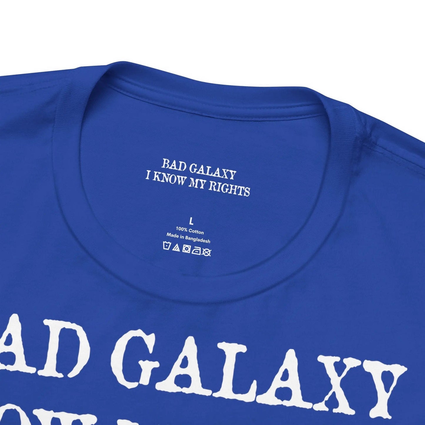 Red Stamp Tee Shirt 100 Percent Cotton From Bad Galaxy Eco Friendly Inks Made To Order In USA