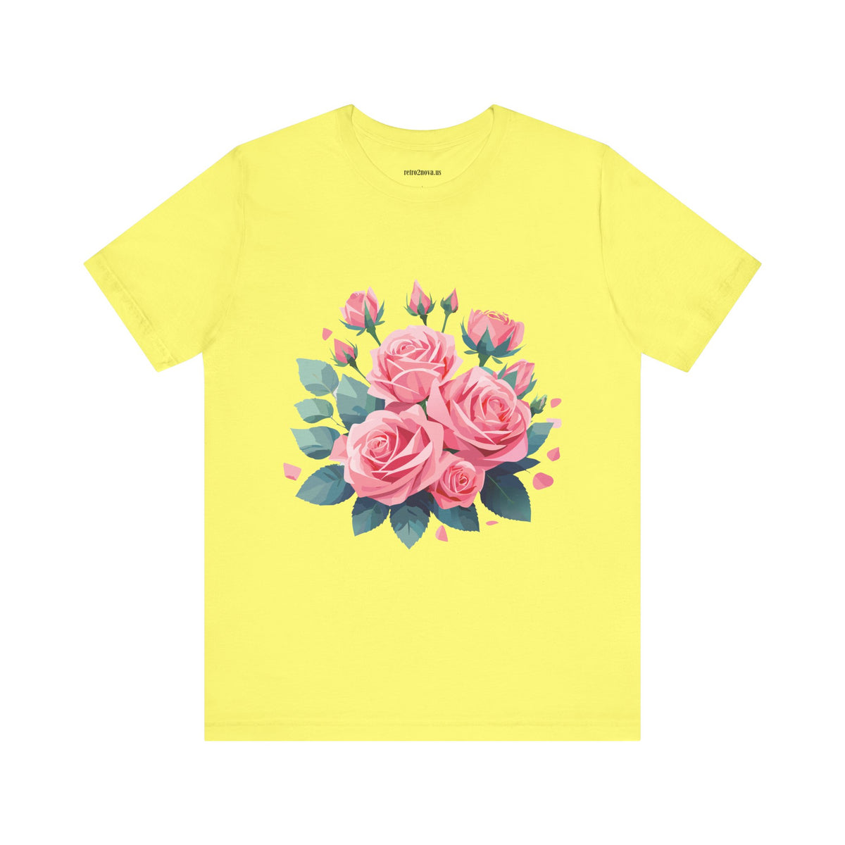 Floral Graphic Unisex Cotton Bella+Canvas Tee with Flowers Design ab104