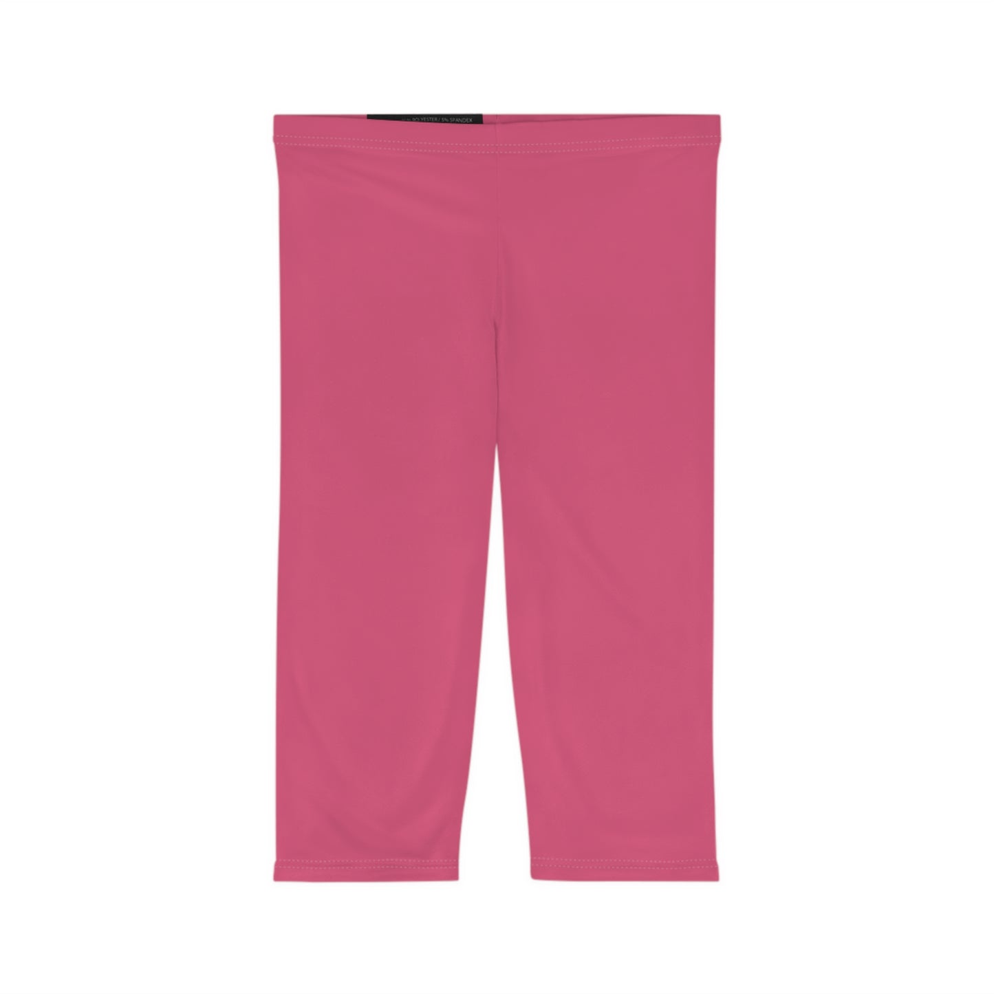 Blush Rose Color Women's Brushed Suede Poly Span Casual Capri Leggings XS-2XL