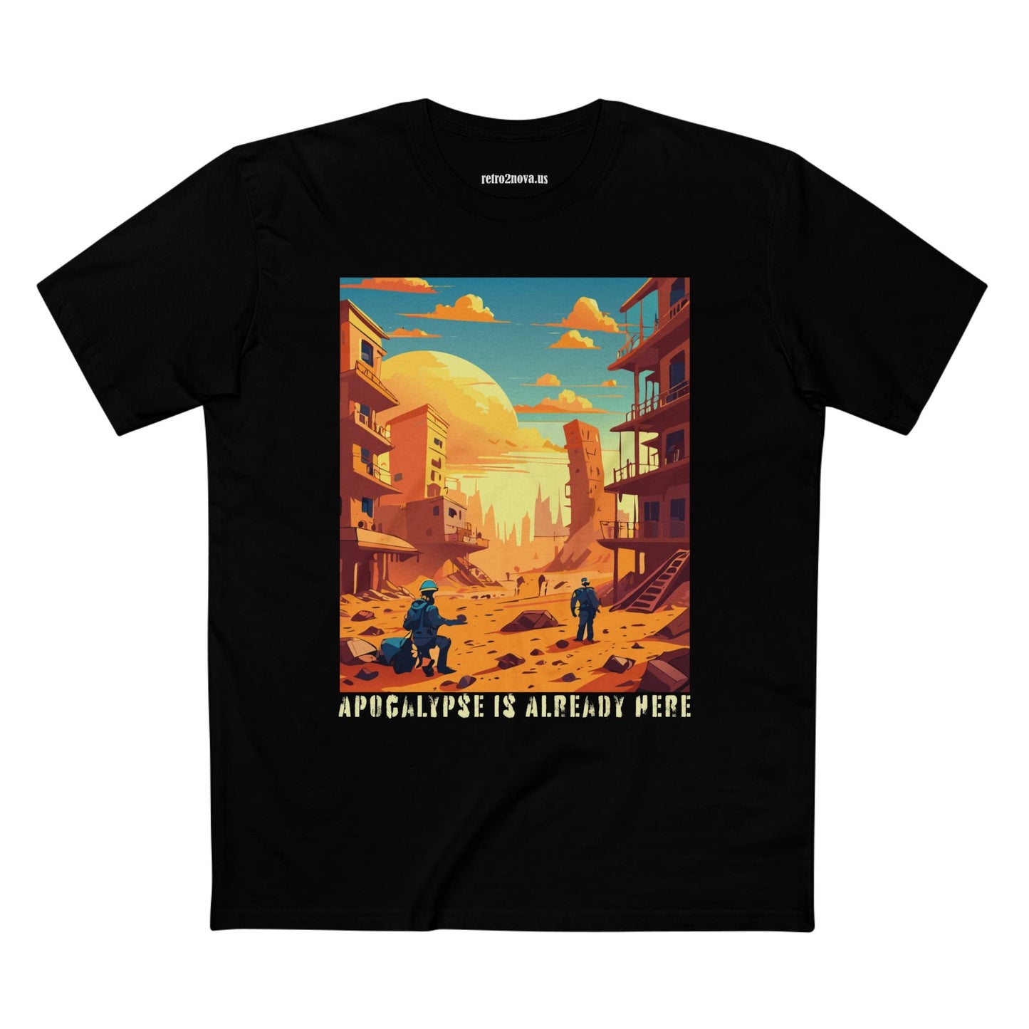 Cataclysm Doomsday Shirt Unisex Premium Cotton Tee With Original Art From Retro2Nova Art Collection