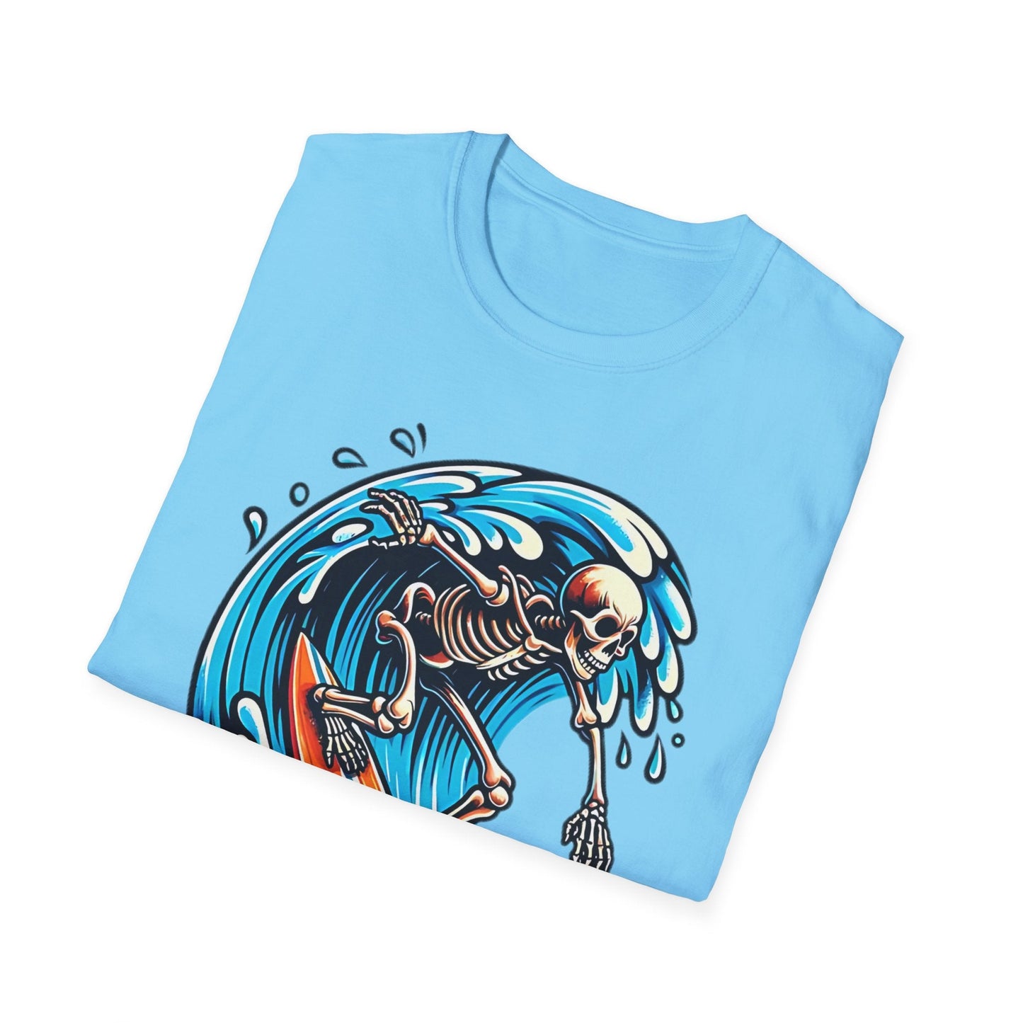 Skull Tee Shirt With Skeleton Art Design Unisex Gildan Softstyle 64000 Ring Spun Cotton Tee