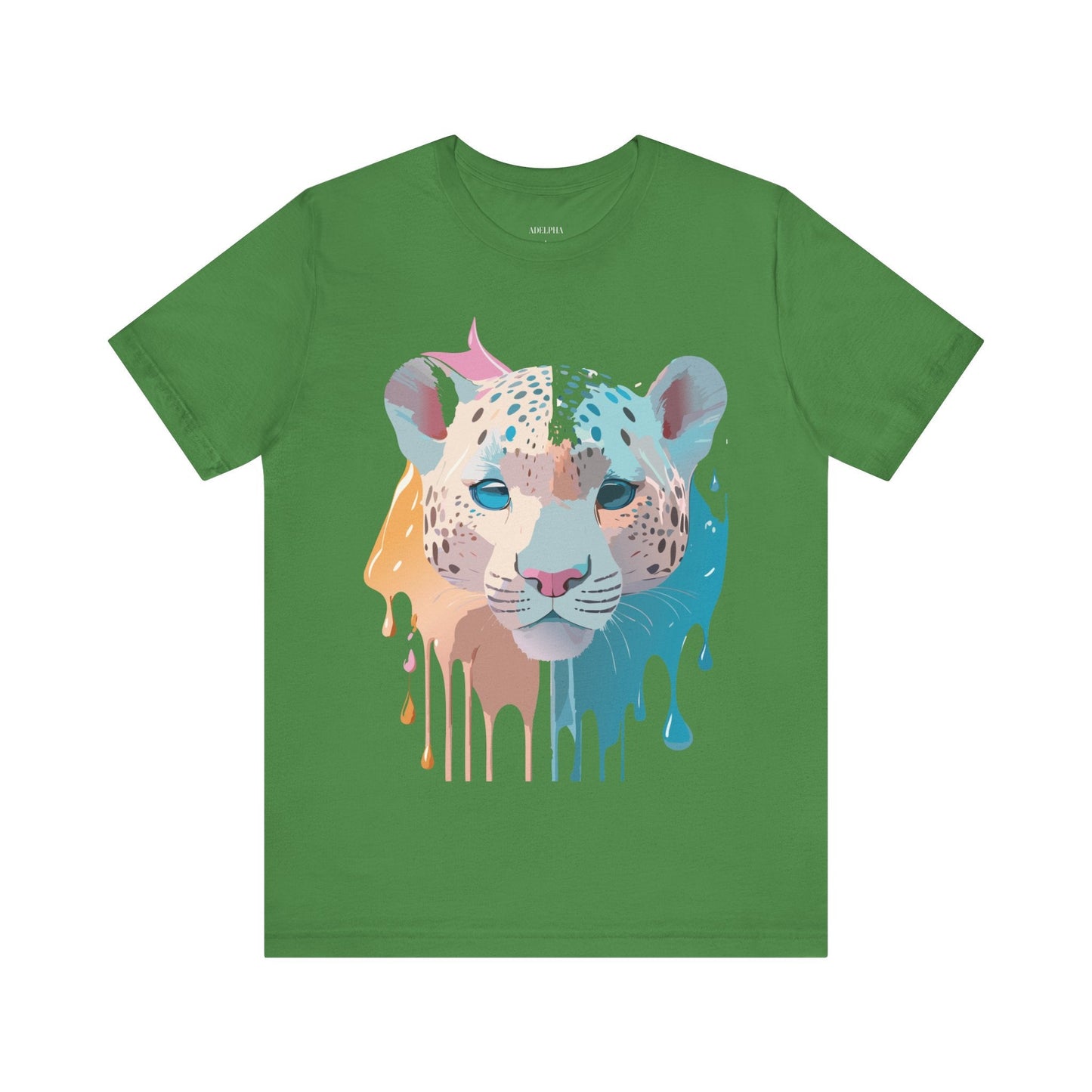 Adelpha Cheetah Graphic Tee Unisex Short Sleeve Art Design Shirt