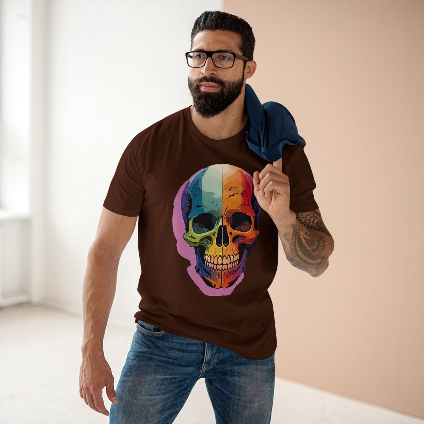 Skull Shirt Unisex Skeleton Tee Premium Cotton With Original Art Design Retro2Nova Collection