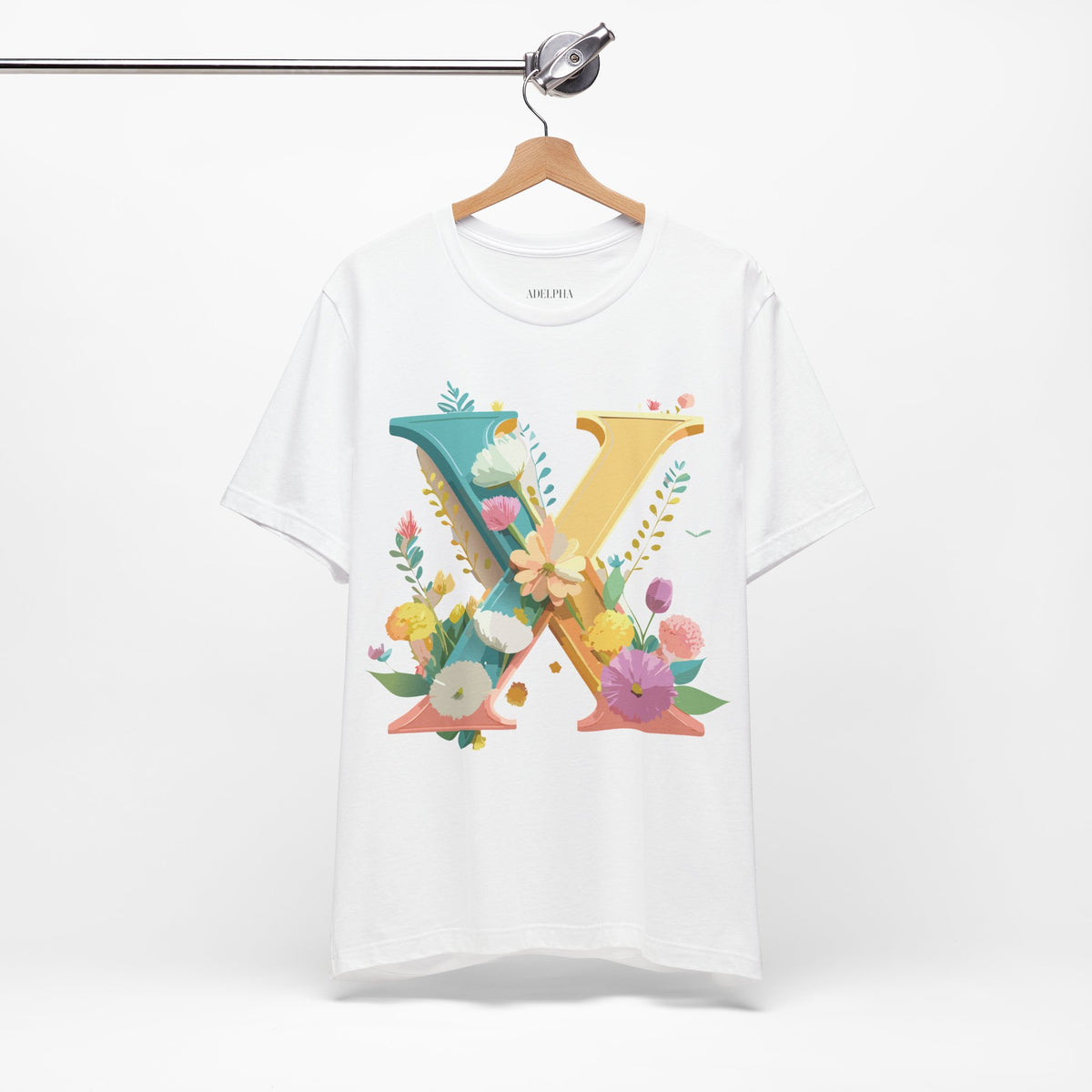 Letter X Graphic Unisex Cotton Bella+Canvas Tee with Art Letter Design